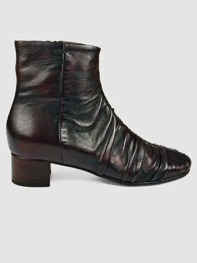 Lorena Paggi Nappa bottine bordeaux amovible