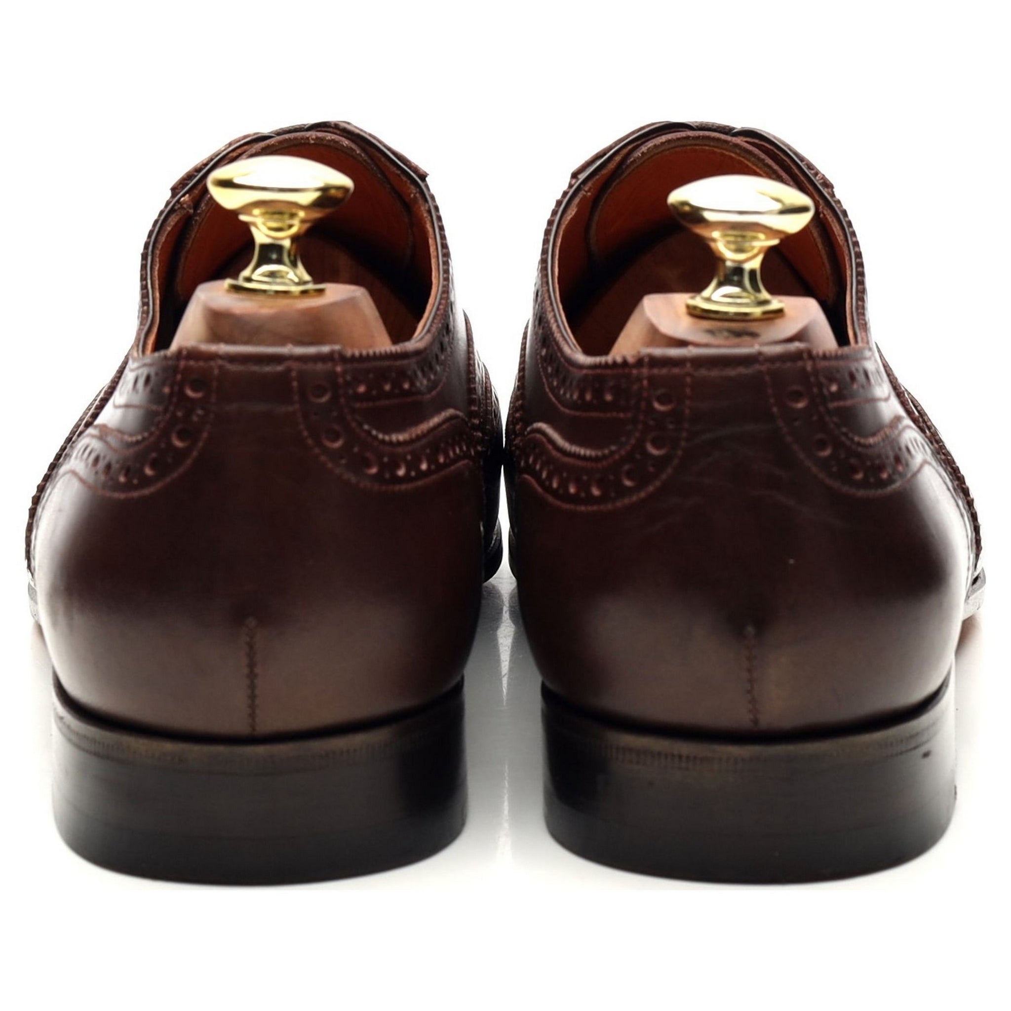 Santoni richelieu brogue cuir marron foncé UK 7