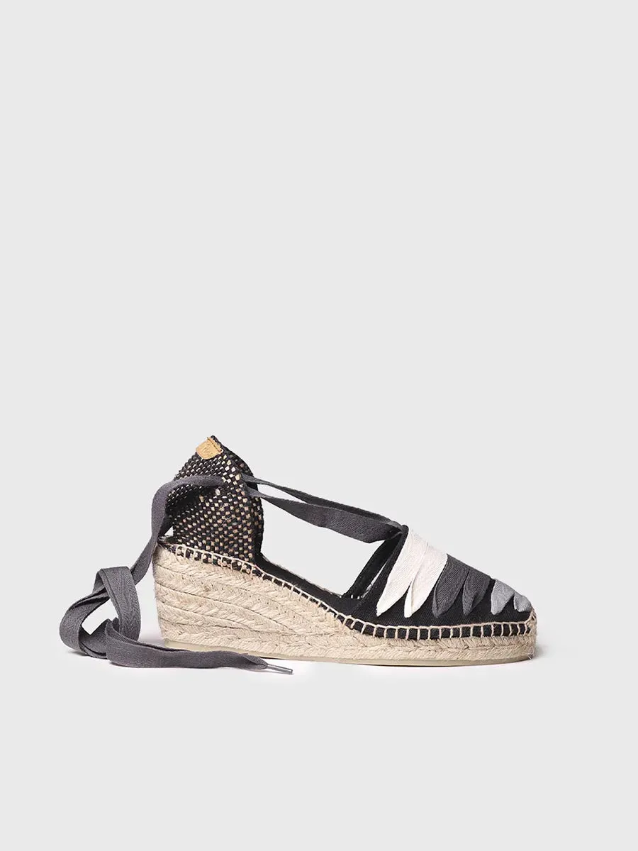 Toni Pons Viola-Ne espadrille compensée noire vegan