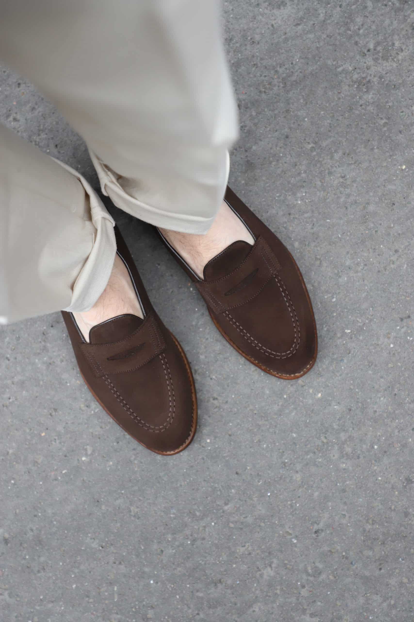Malfroid Newport Superleggera mocassins daim