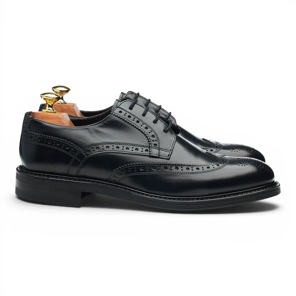 Herring Edinburgh derbies cuir noir pointure UK 7,5