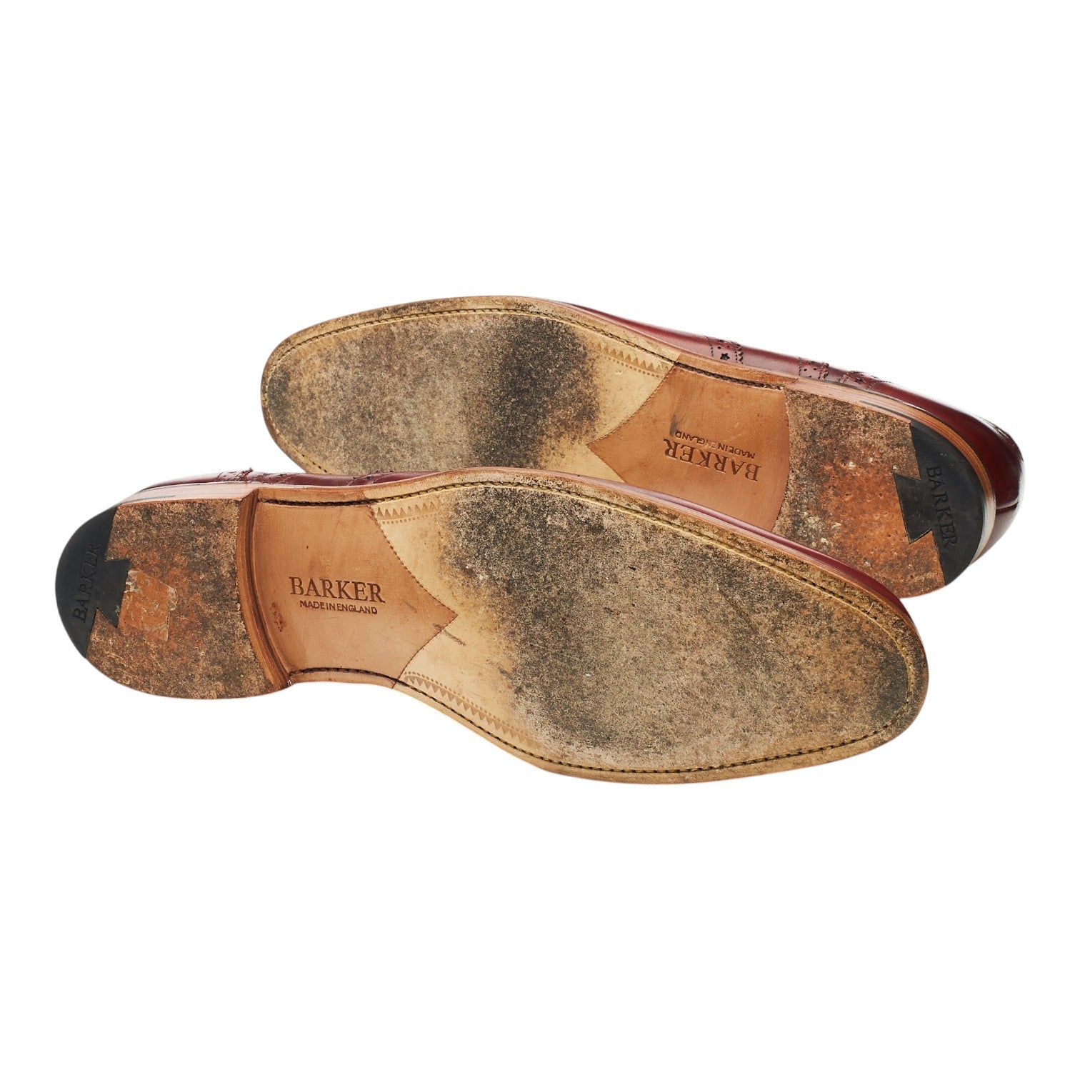 Barker Jensen oxford cuir bordeaux UK 10,5 semelle cuir