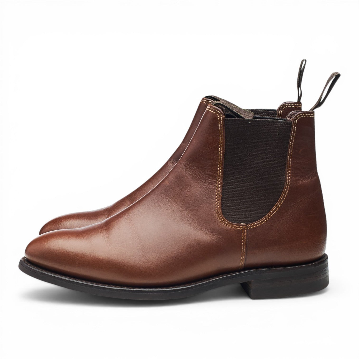 Boots Chelsea Loake Chatterley cuir marron femme UK 4.5