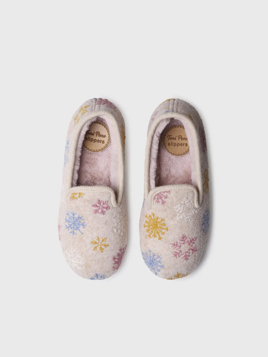 Toni Pons Carme-CP chaussons femme écru fourrés
