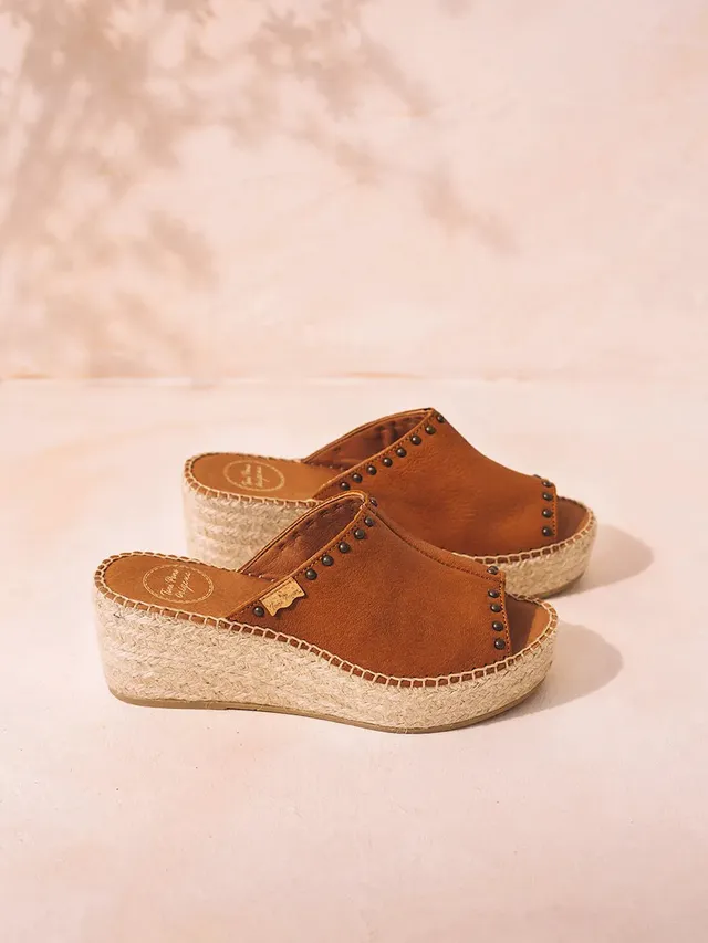Toni Pons Modena mule cuir compensee clous