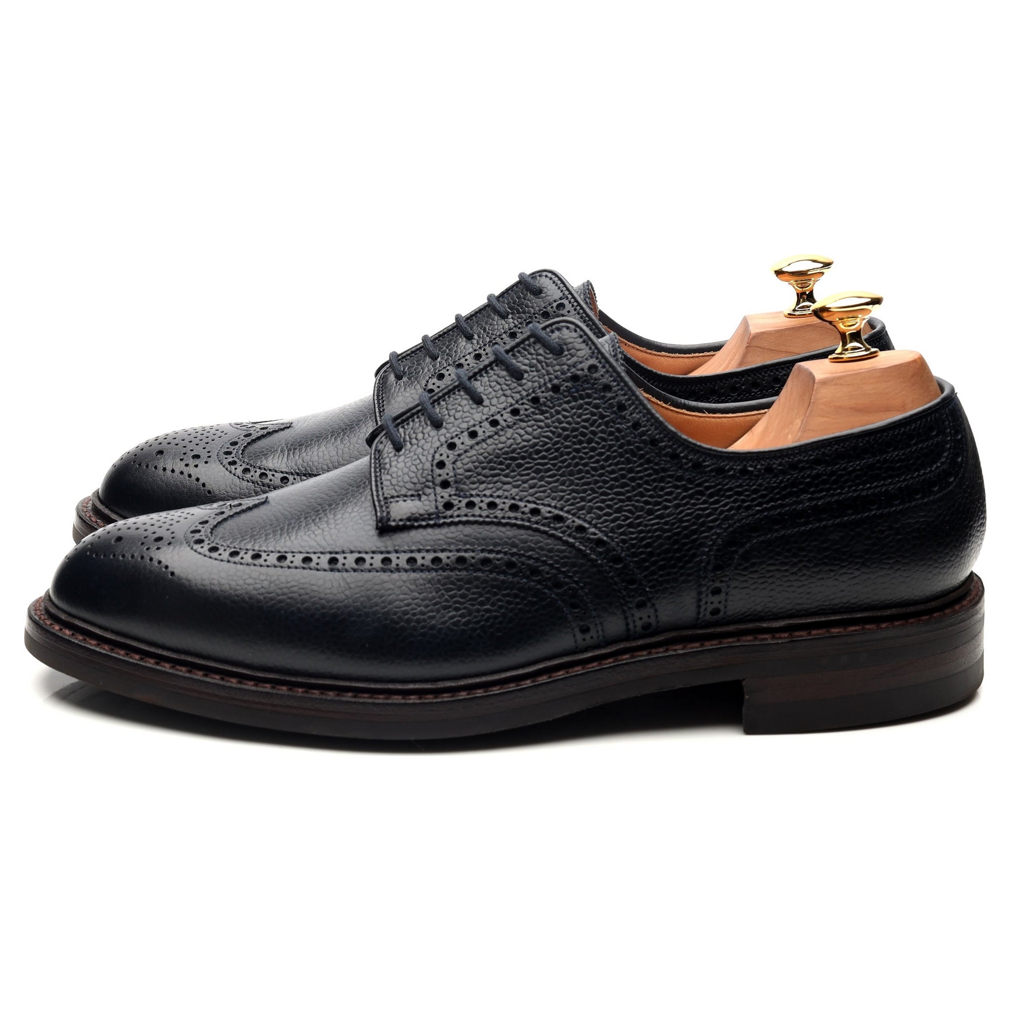 Crockett & Jones Pembroke derby cuir bleu UK 9,5