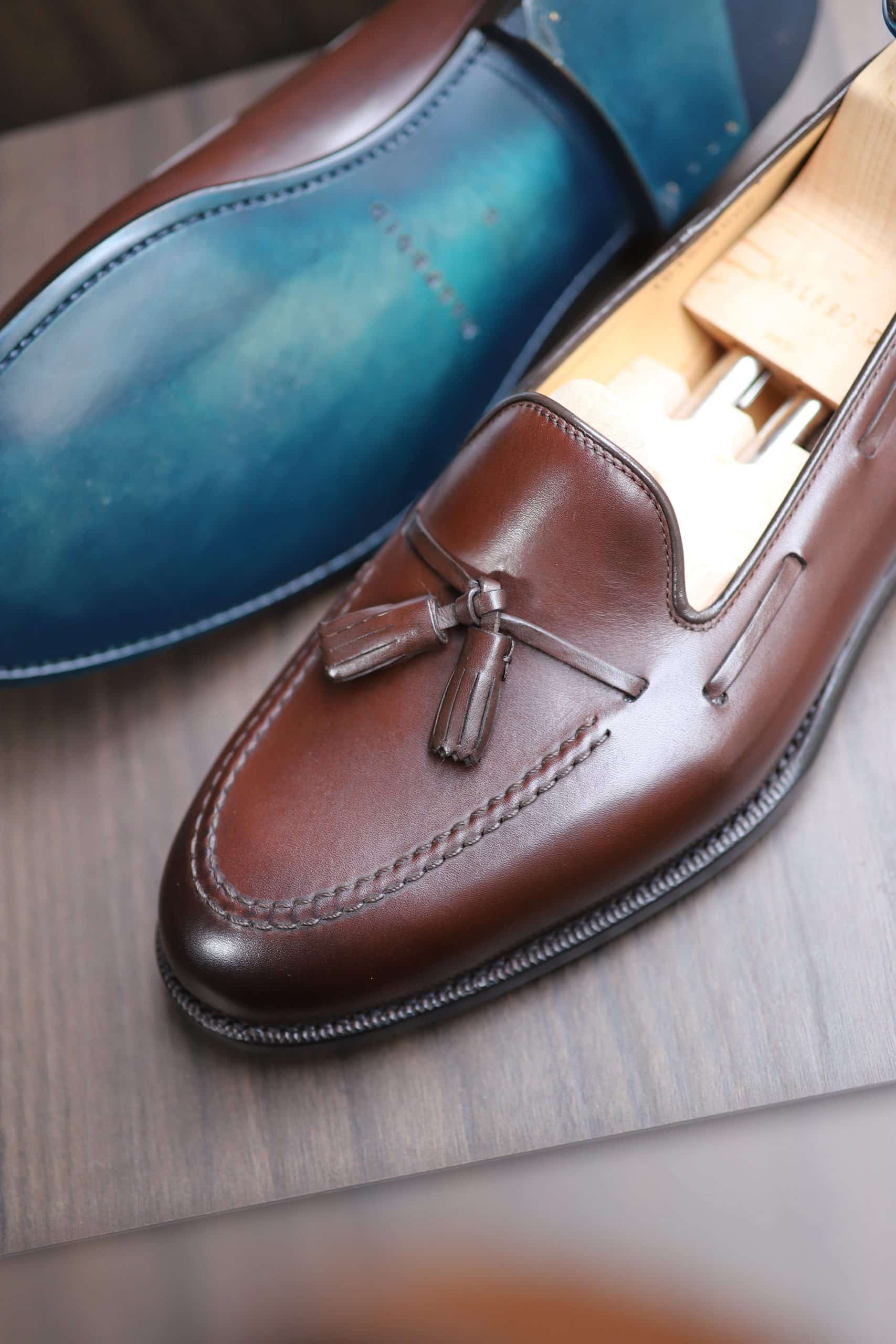 Malfroid Goodwood mocassins cuir à pompons