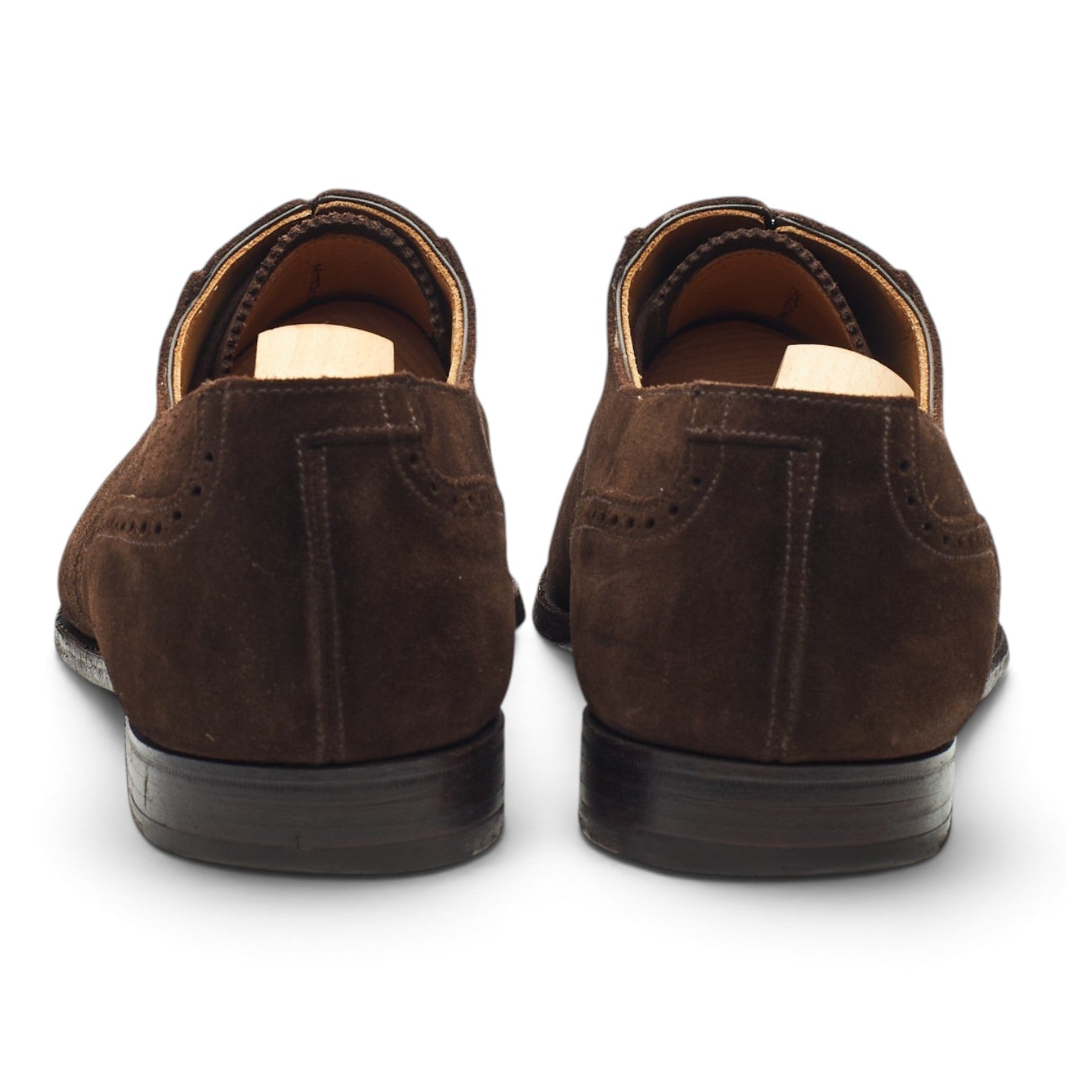 George Cleverley Adam derbies brogues daim marron UK 10