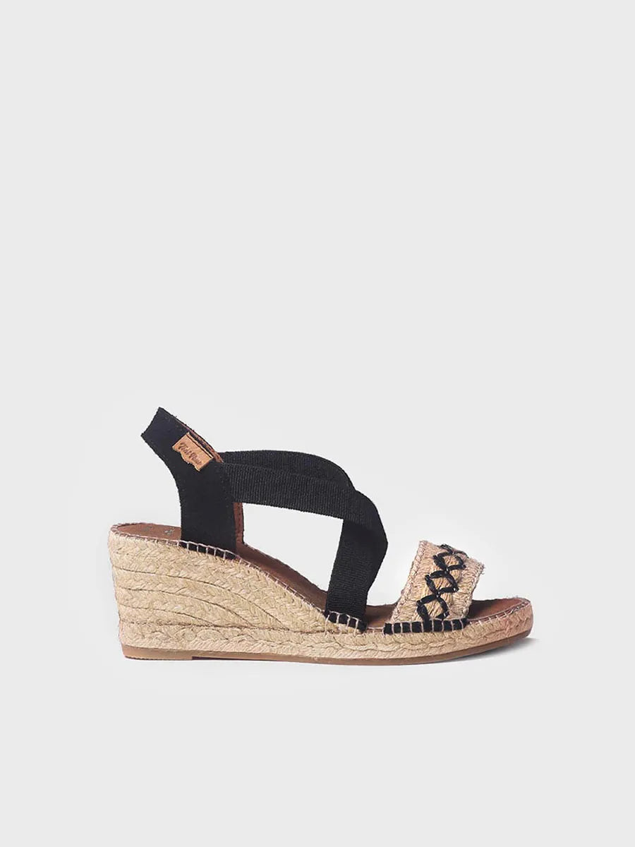 Toni Pons Susa-bn espadrille compensée noire 7 cm