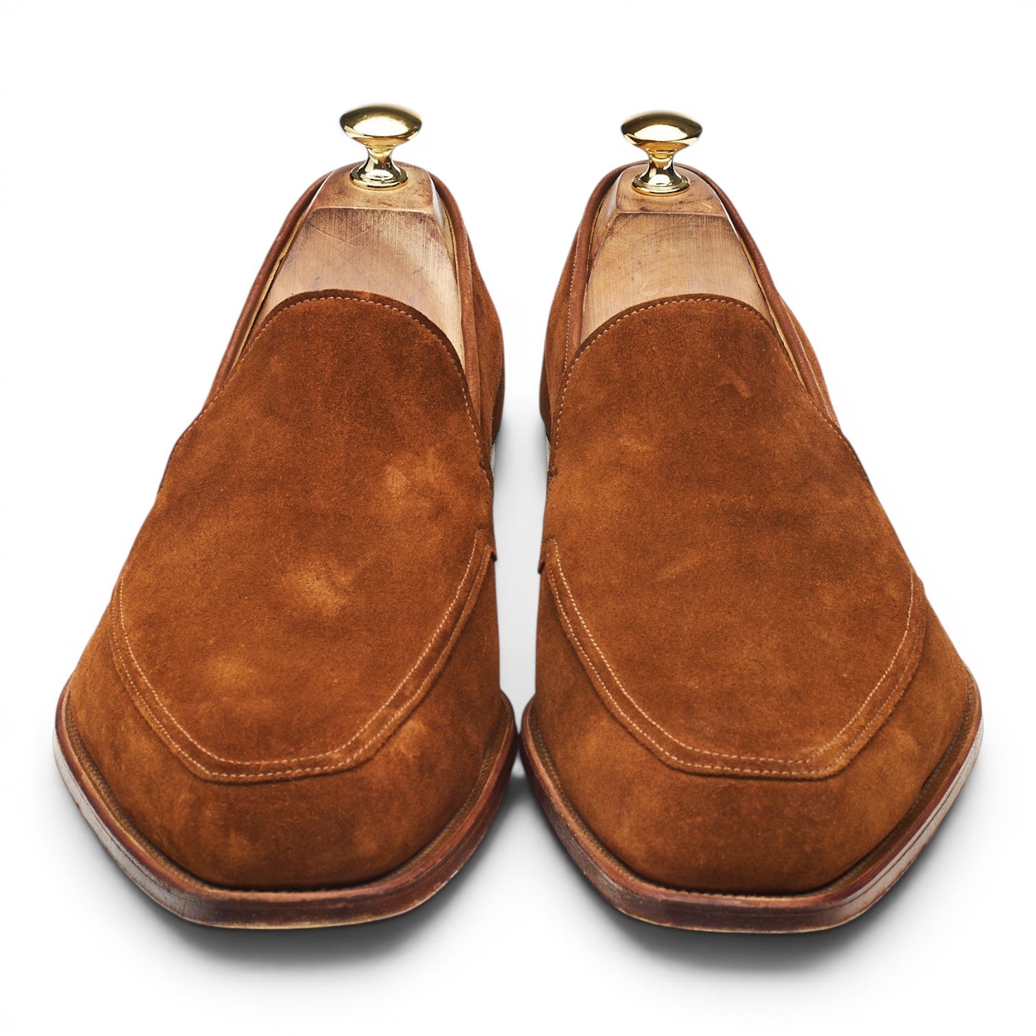 John Lobb Stamford mocassin suède marron UK 11