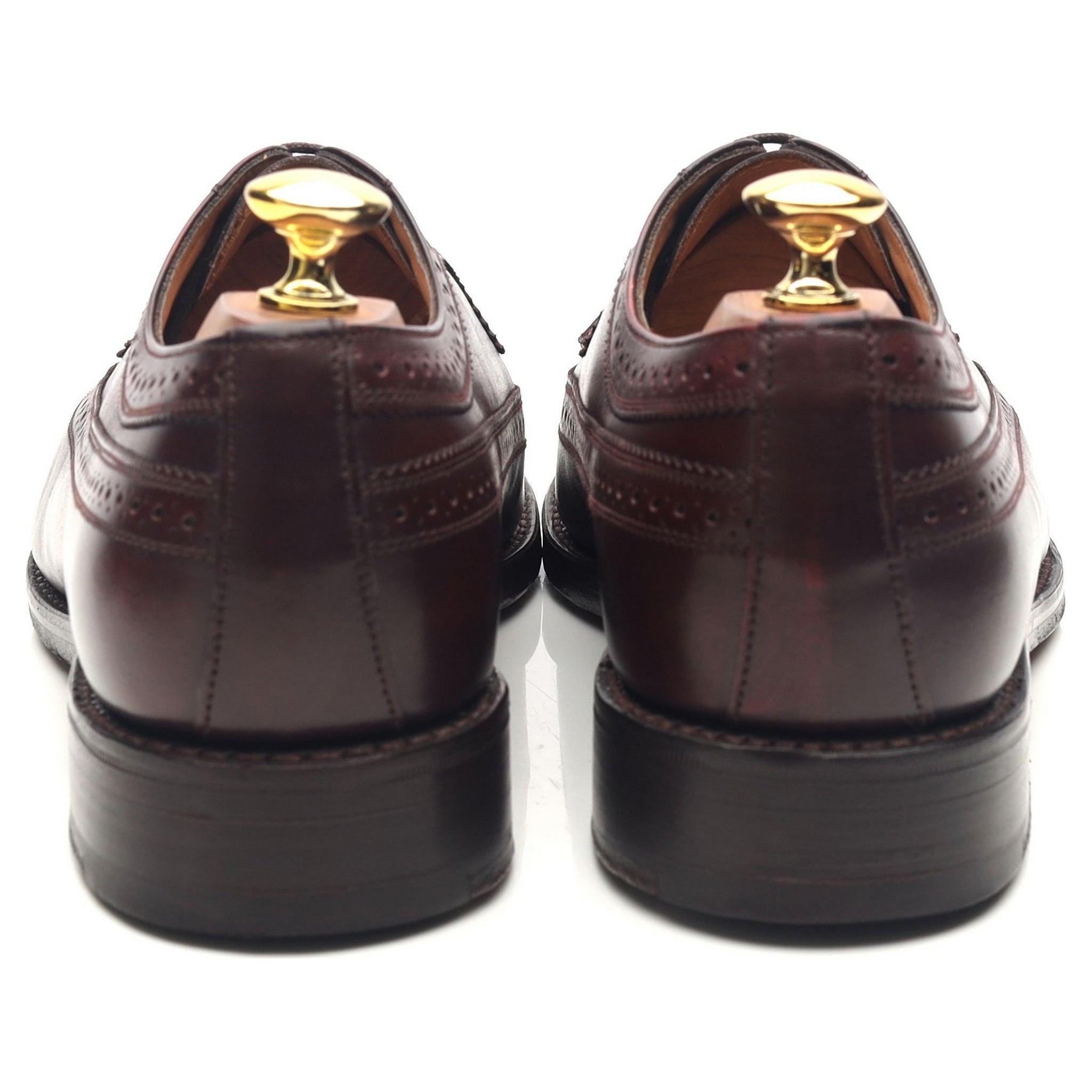 Sanders Sander richelieu cuir bordeaux UK 8