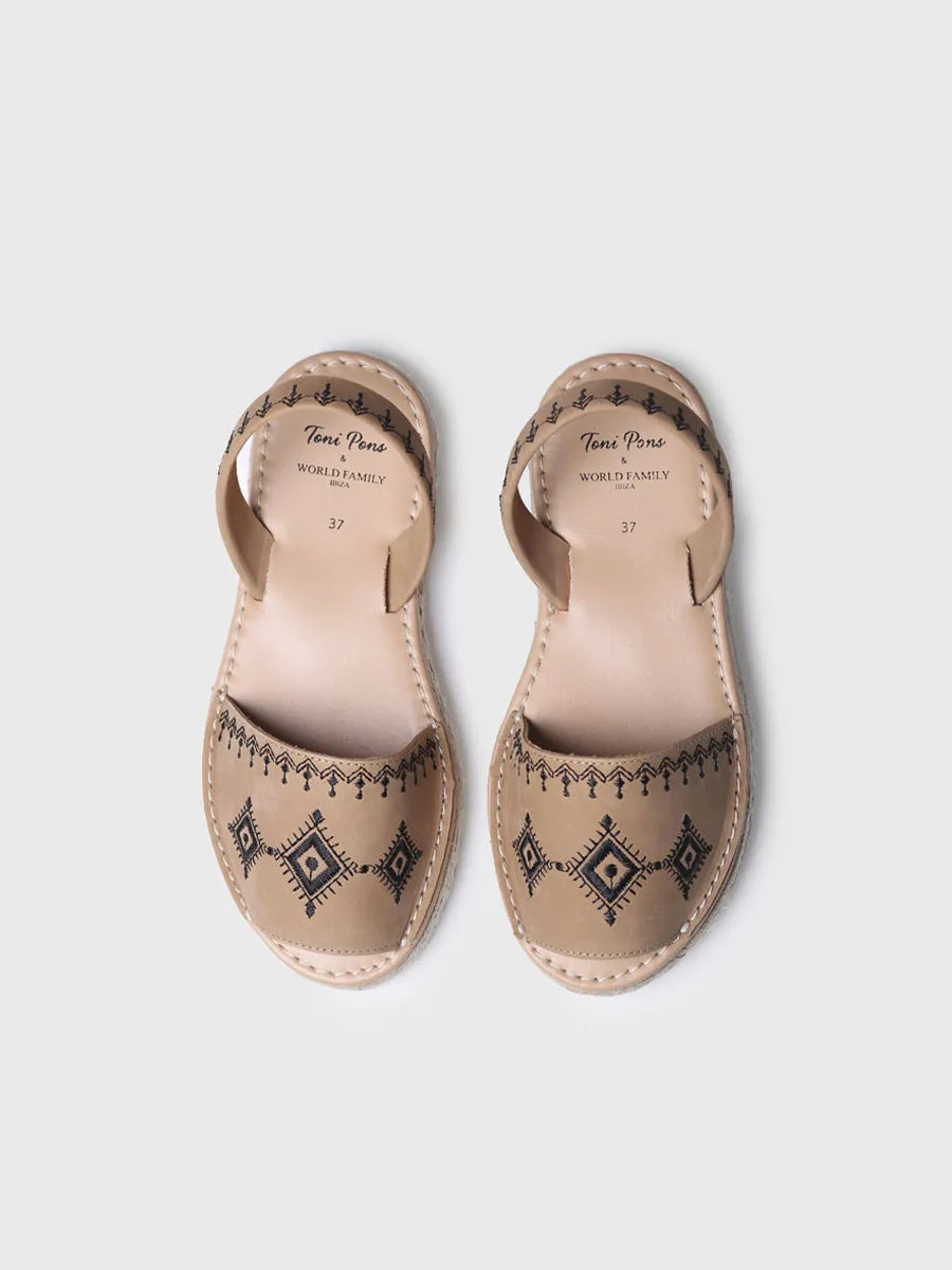 Toni Pons Star sandales menorquines cuir tan