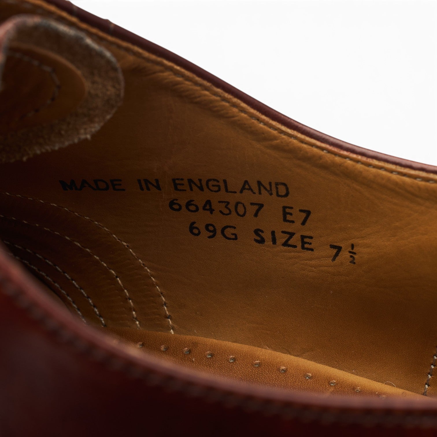 Barker Alfred oxford brogues cuir marron 7.5 large