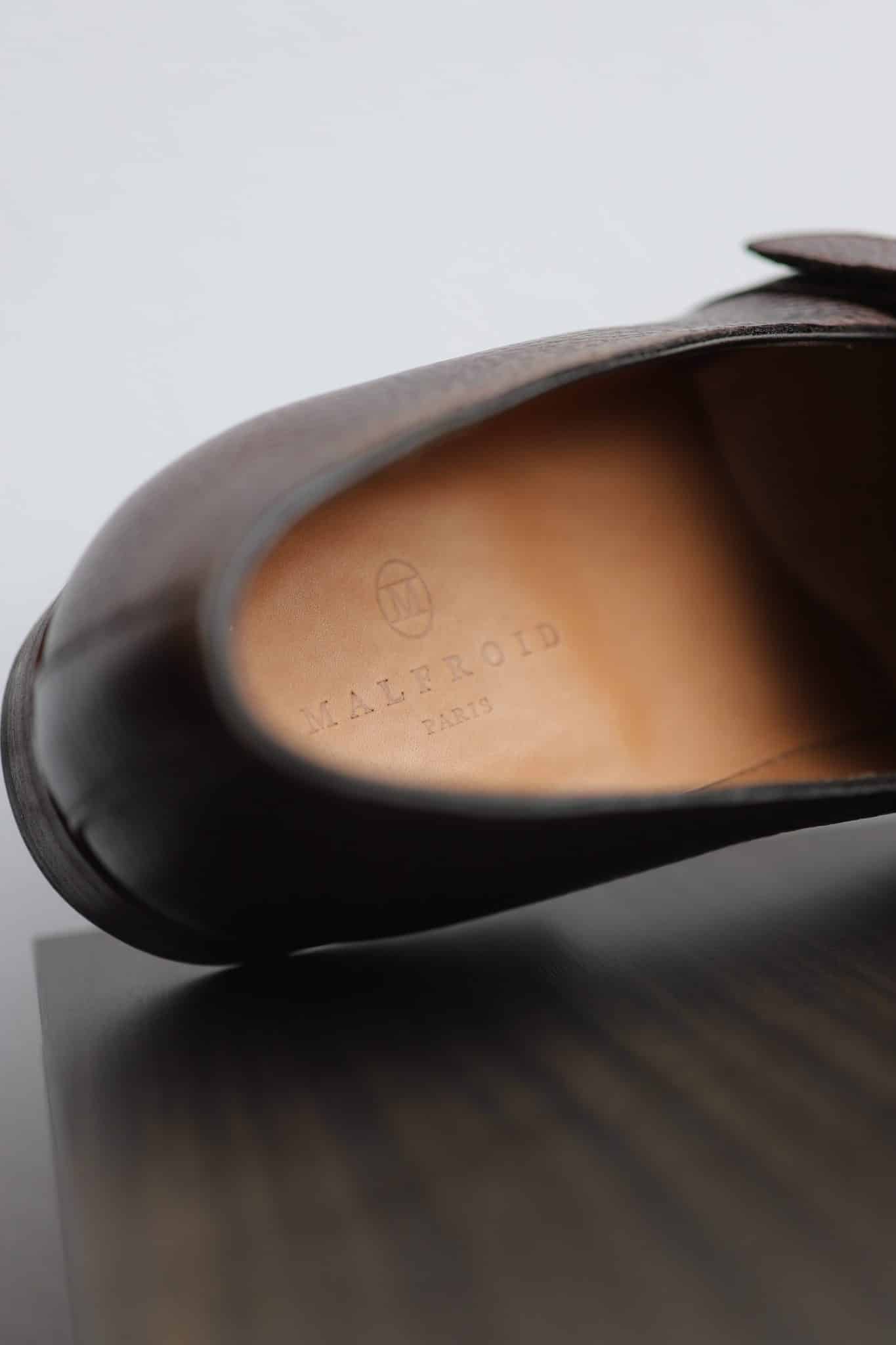 Malfroid Villalys Superleggera mocassin cuir grainé