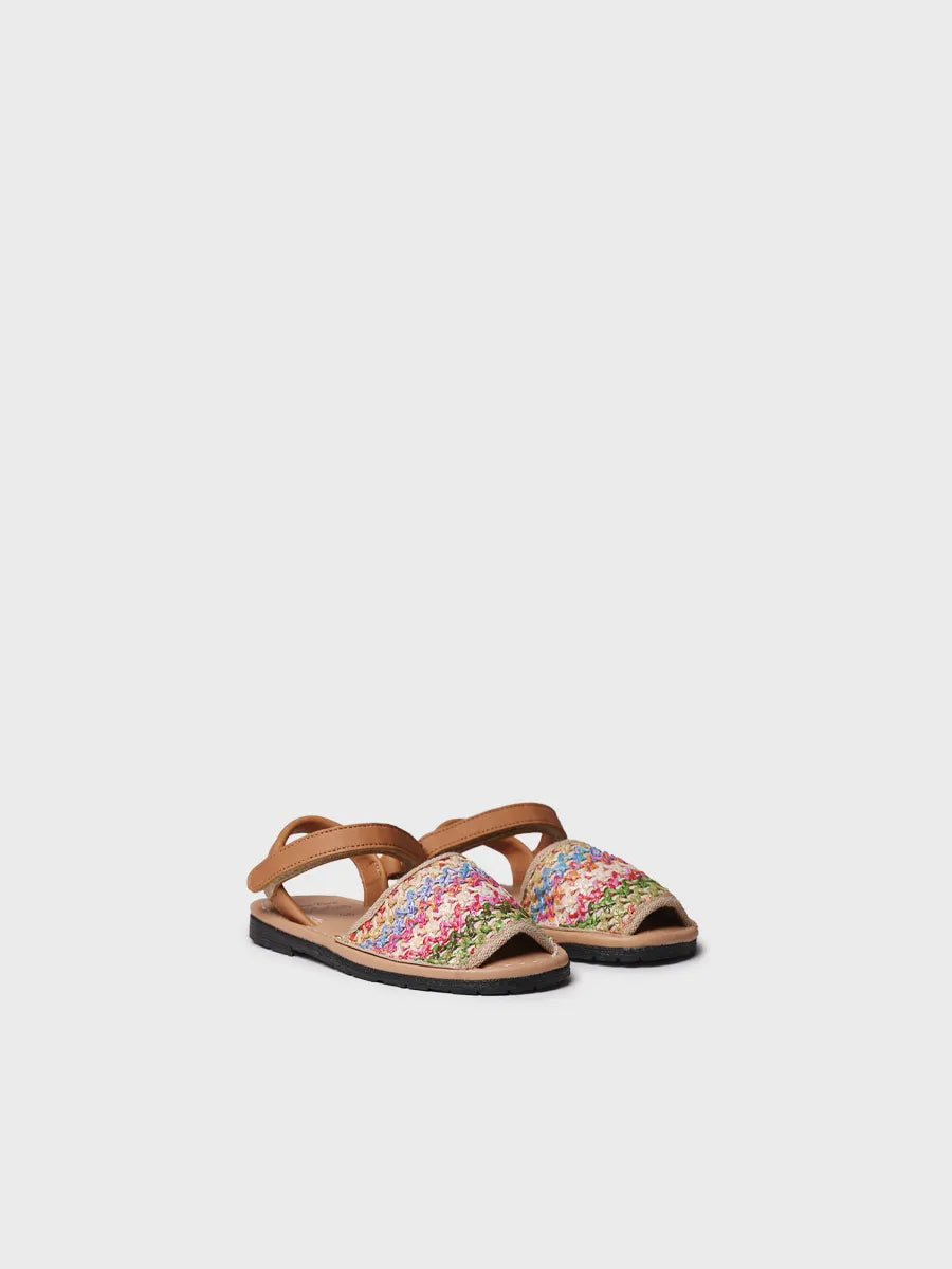 Toni Pons Cova-NZ Sandale Enfant Tissu Multicolore Scratch