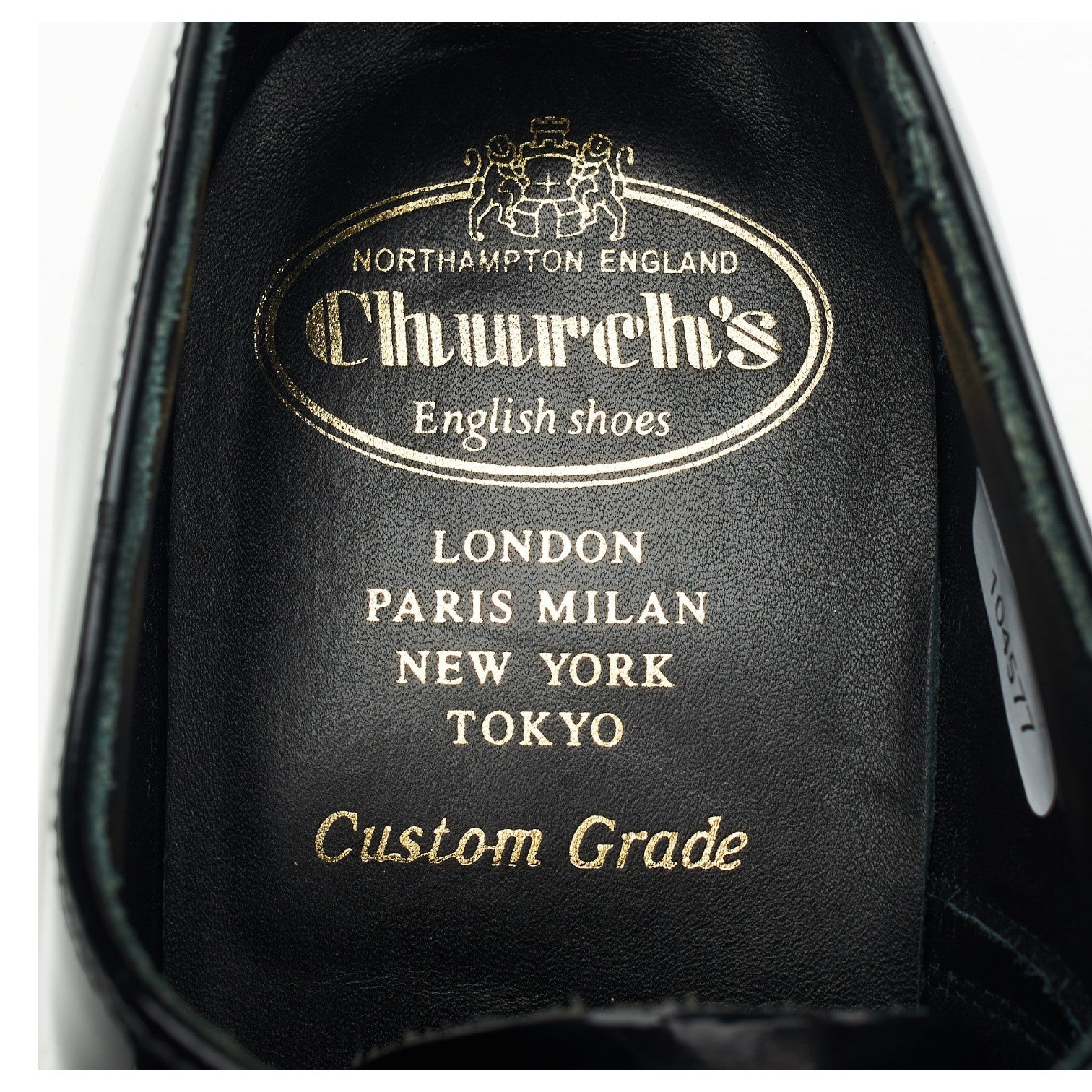 Church's Alastair Oxford cuir verni noir pointure UK 7