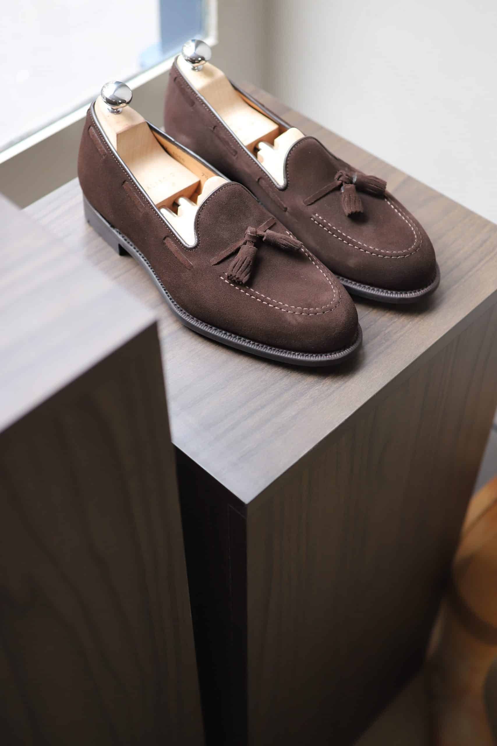 Malfroid Goodwood mocassin pompons veau velours