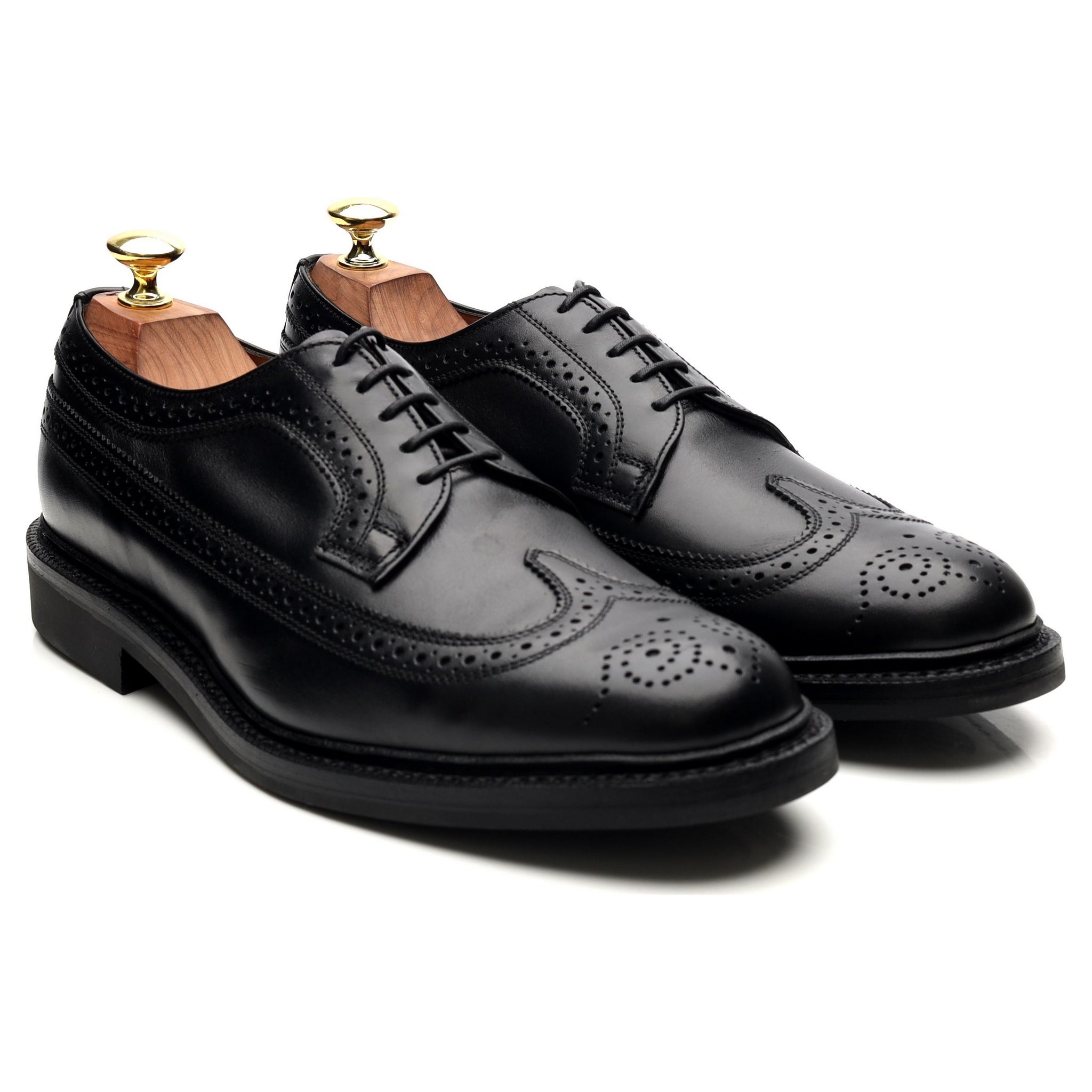 Sanders Kingston derby brogues cuir noir pointure UK 7,5