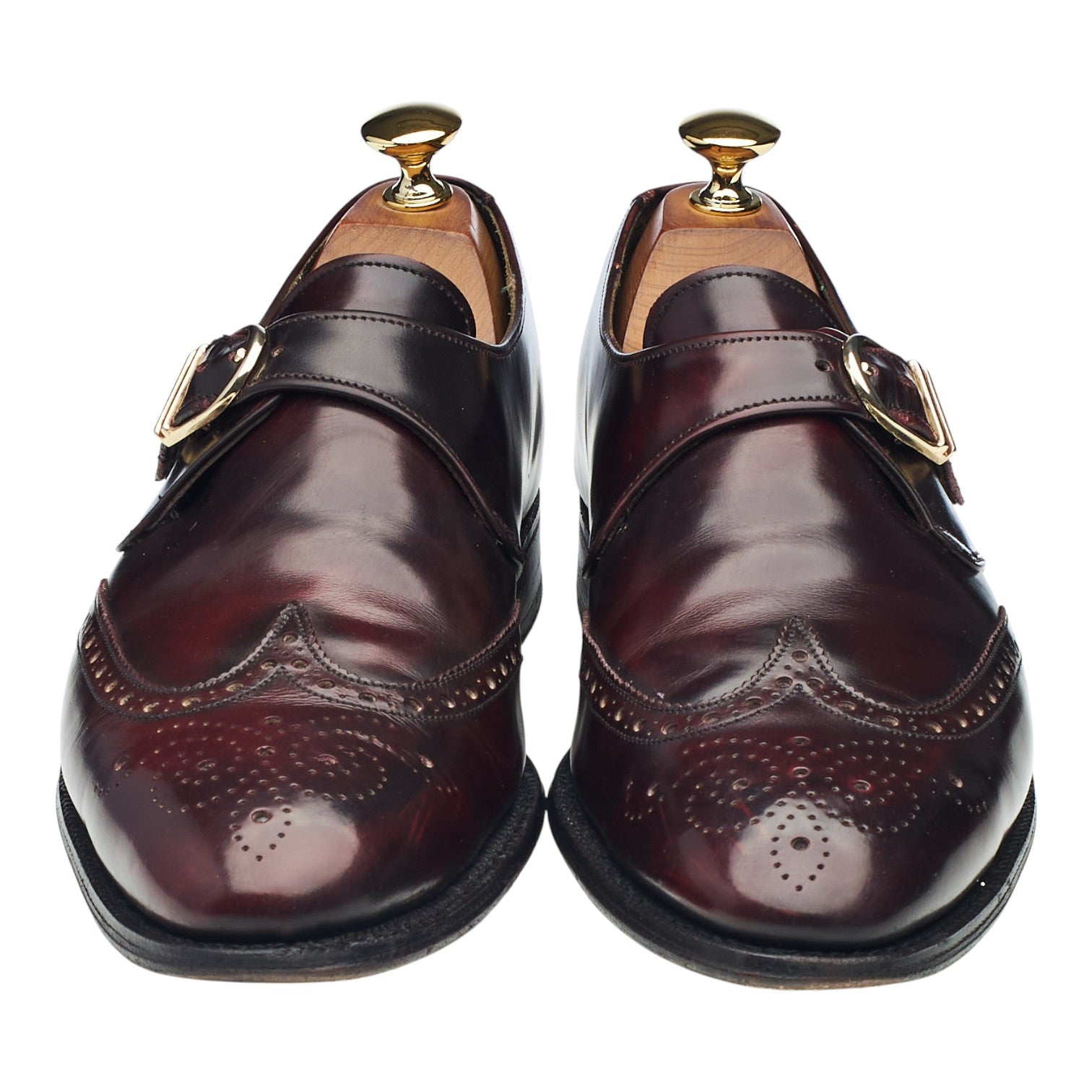 Cheaney Denham monk cuir bordeaux pointure UK 7