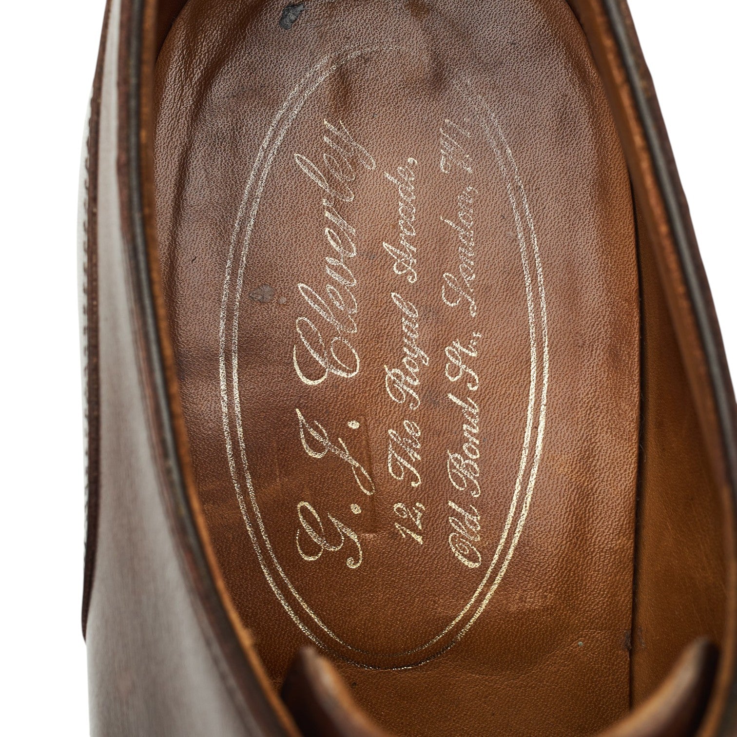 George Cleverley Split Toe Derby cuir marron 7.5 UK