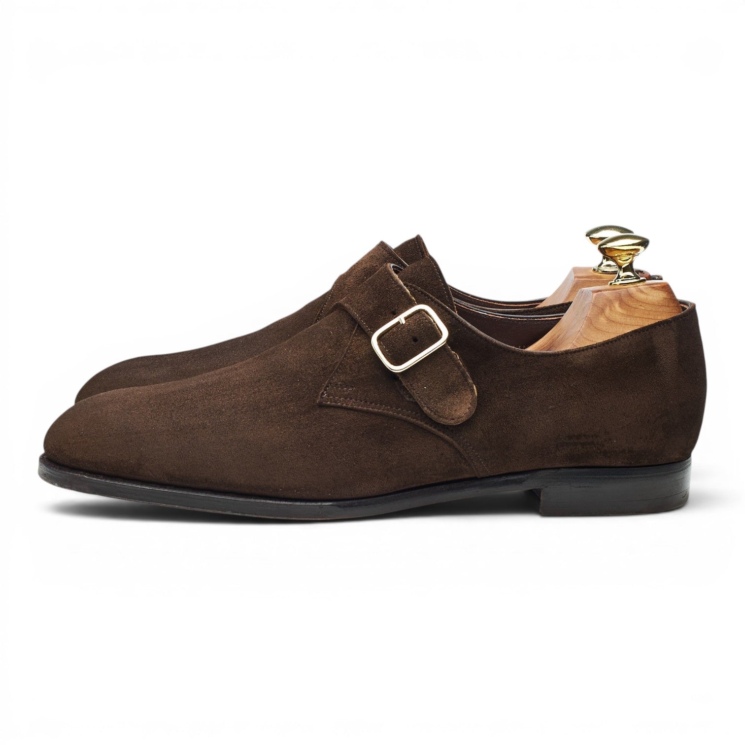 Crockett & Jones Mortimer 2 monk strap daim marron 7.5