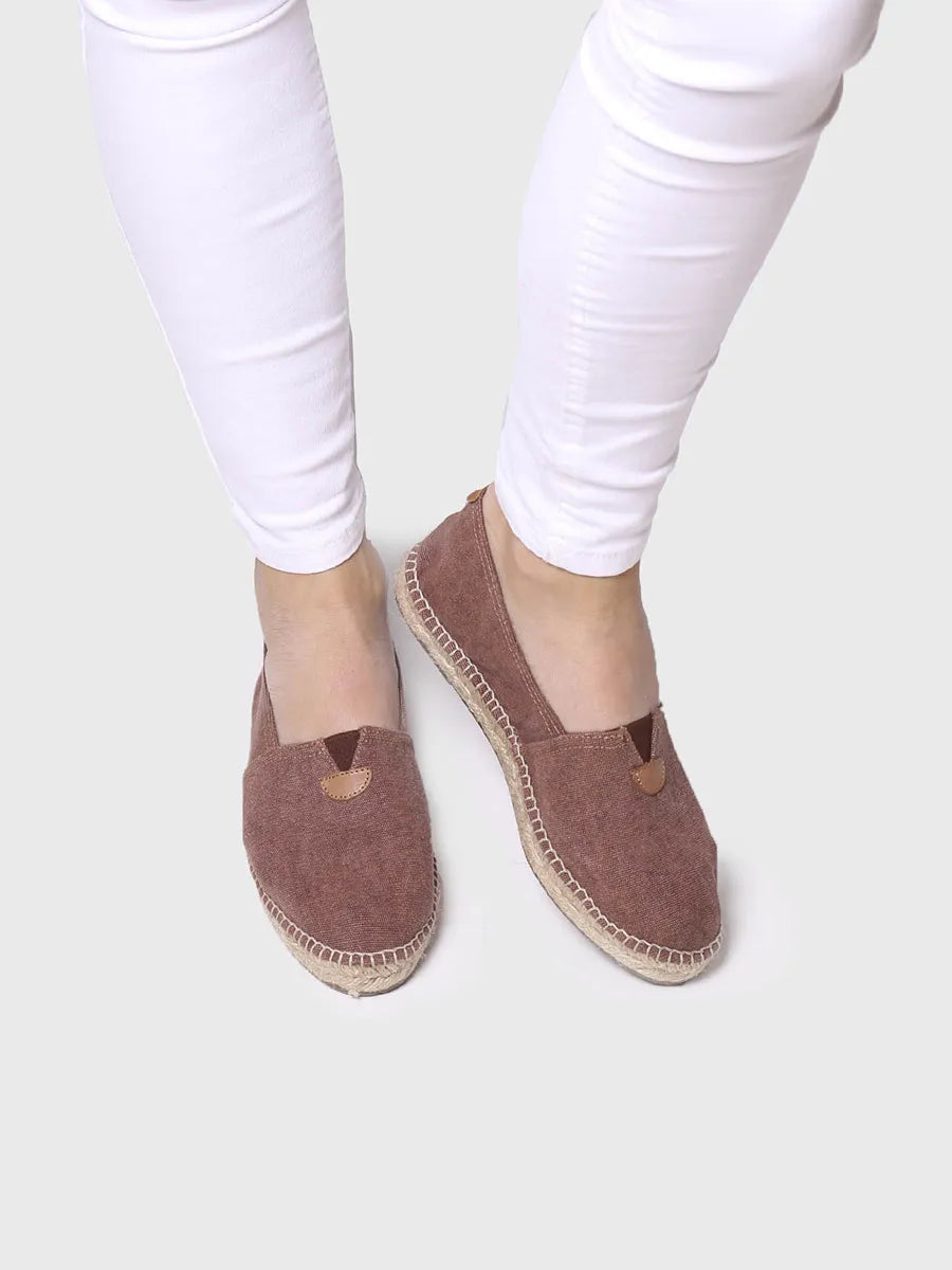 TONI PONS BLANES-ER espadrille toile marron vegan