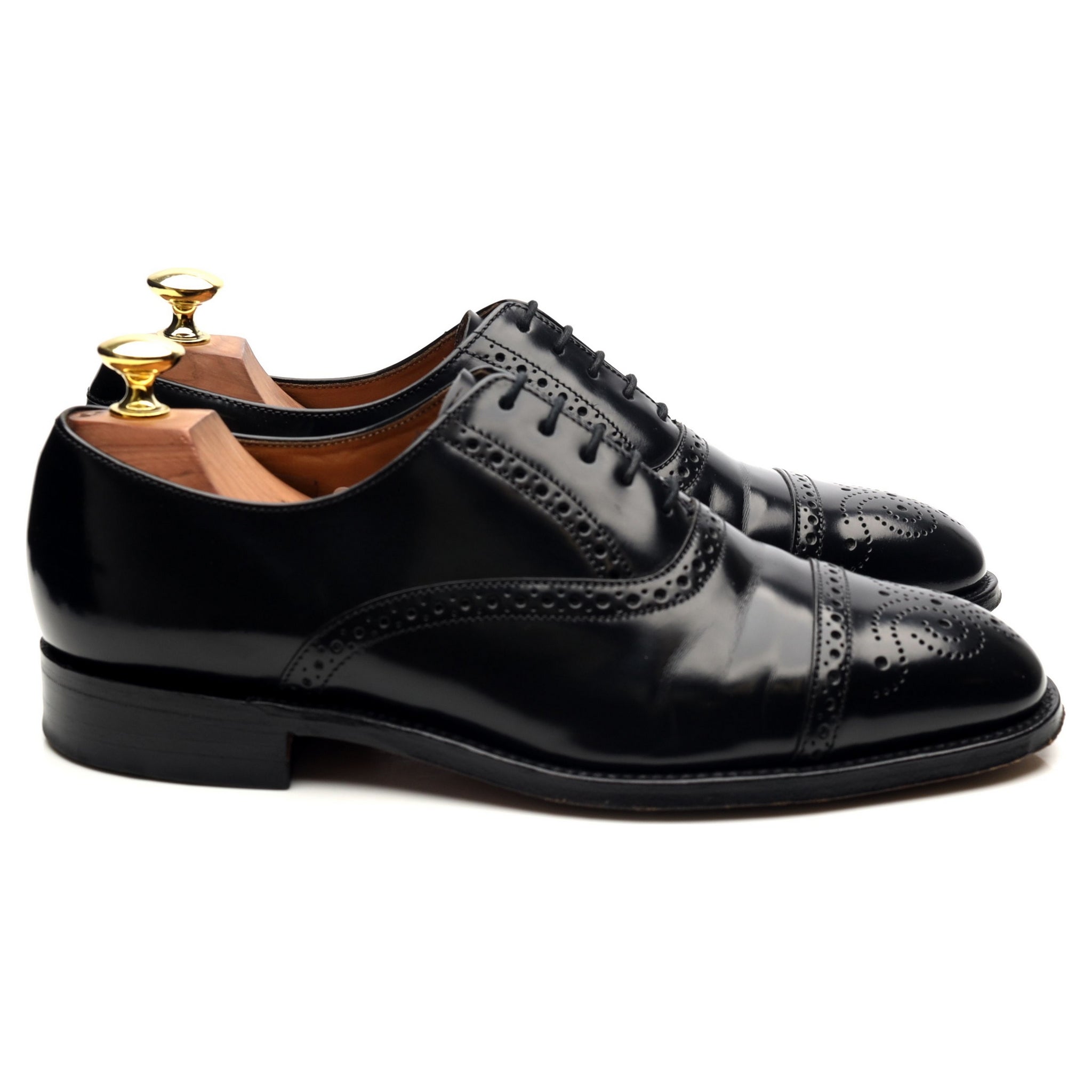 Loake Oban chaussures oxford cuir noir pointure UK 7