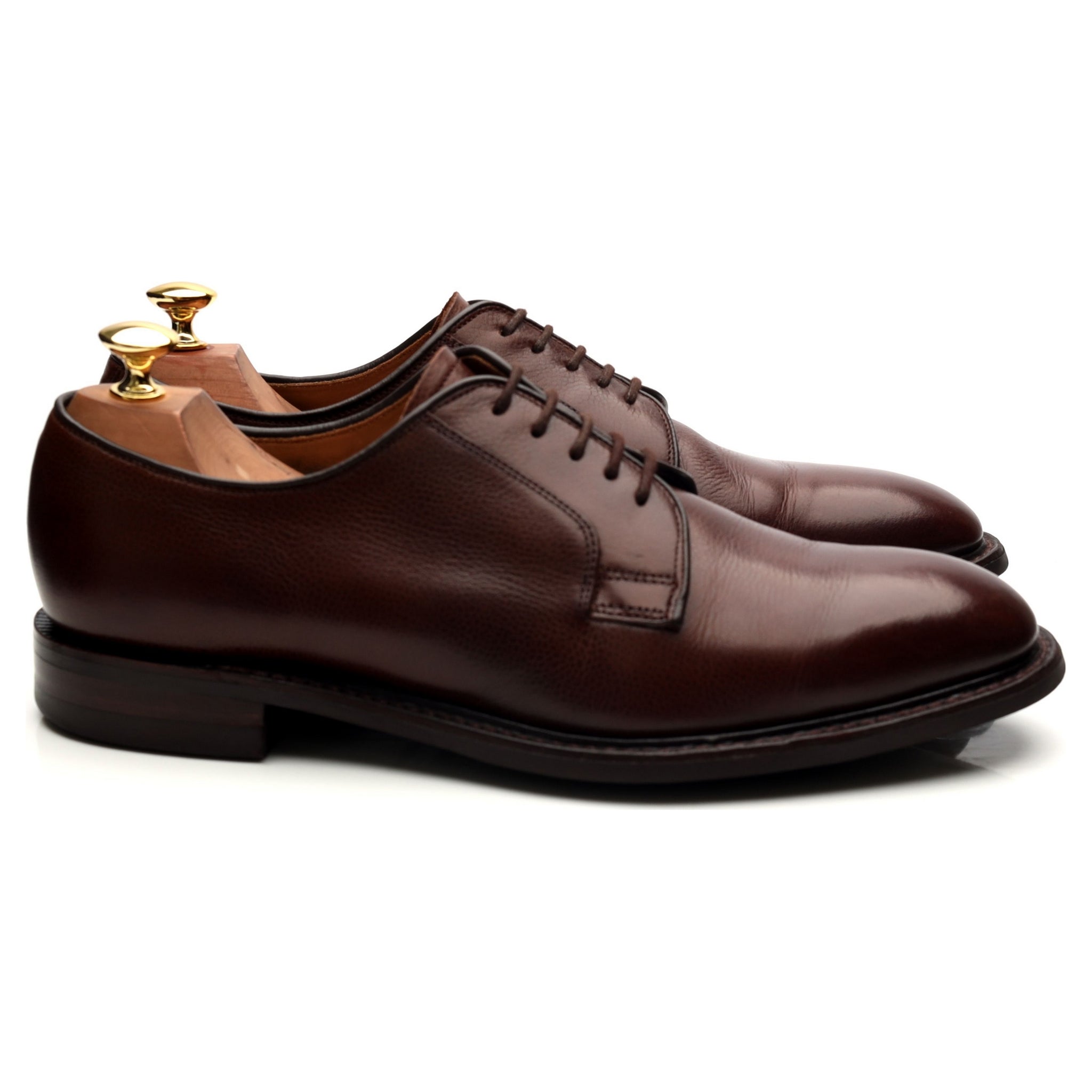 Loake 1880 derby cuir grain marron 9