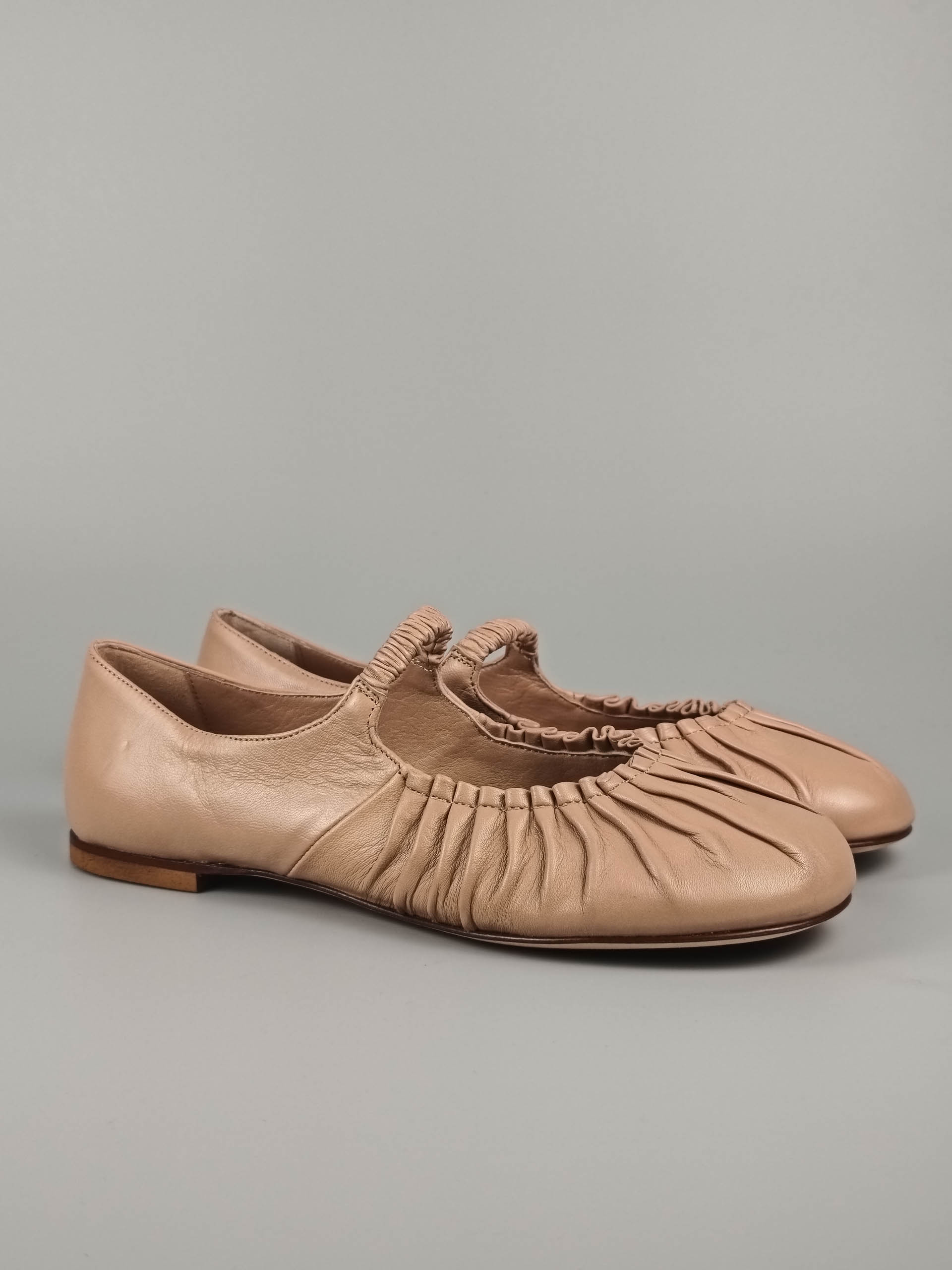 Lorena Paggi Glove ballerines cuir sable