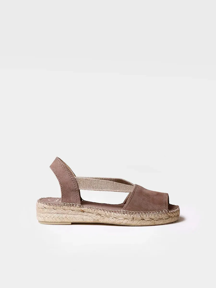 Toni Pons ELLA espadrilles suède taupe 3,5 cm