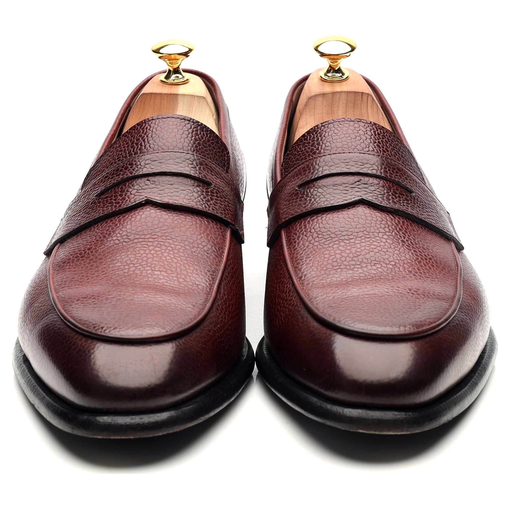 Herring mocassins cuir bordeaux grainé UK 10.5