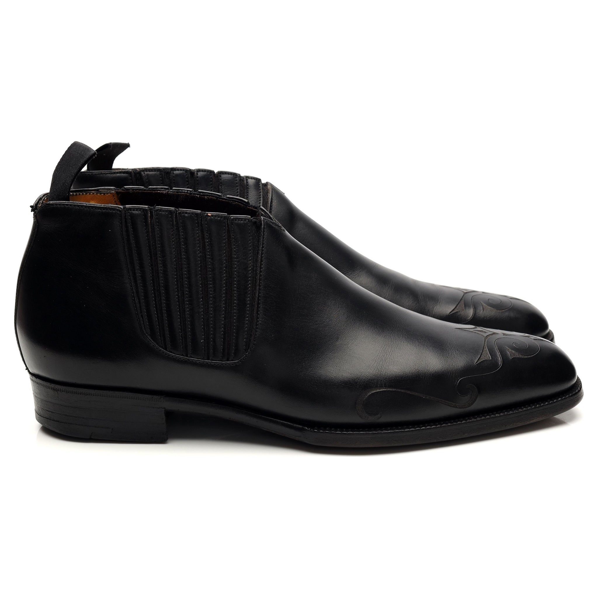 Gaziano & Girling boots cuir noir sur-mesure 6 UK
