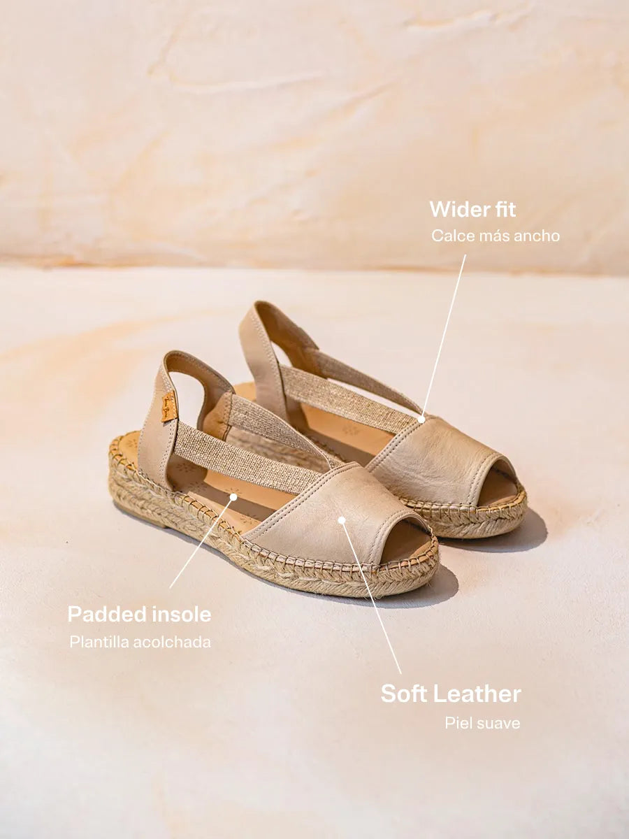 Toni Pons Tala espadrilles cuir compensées pied large