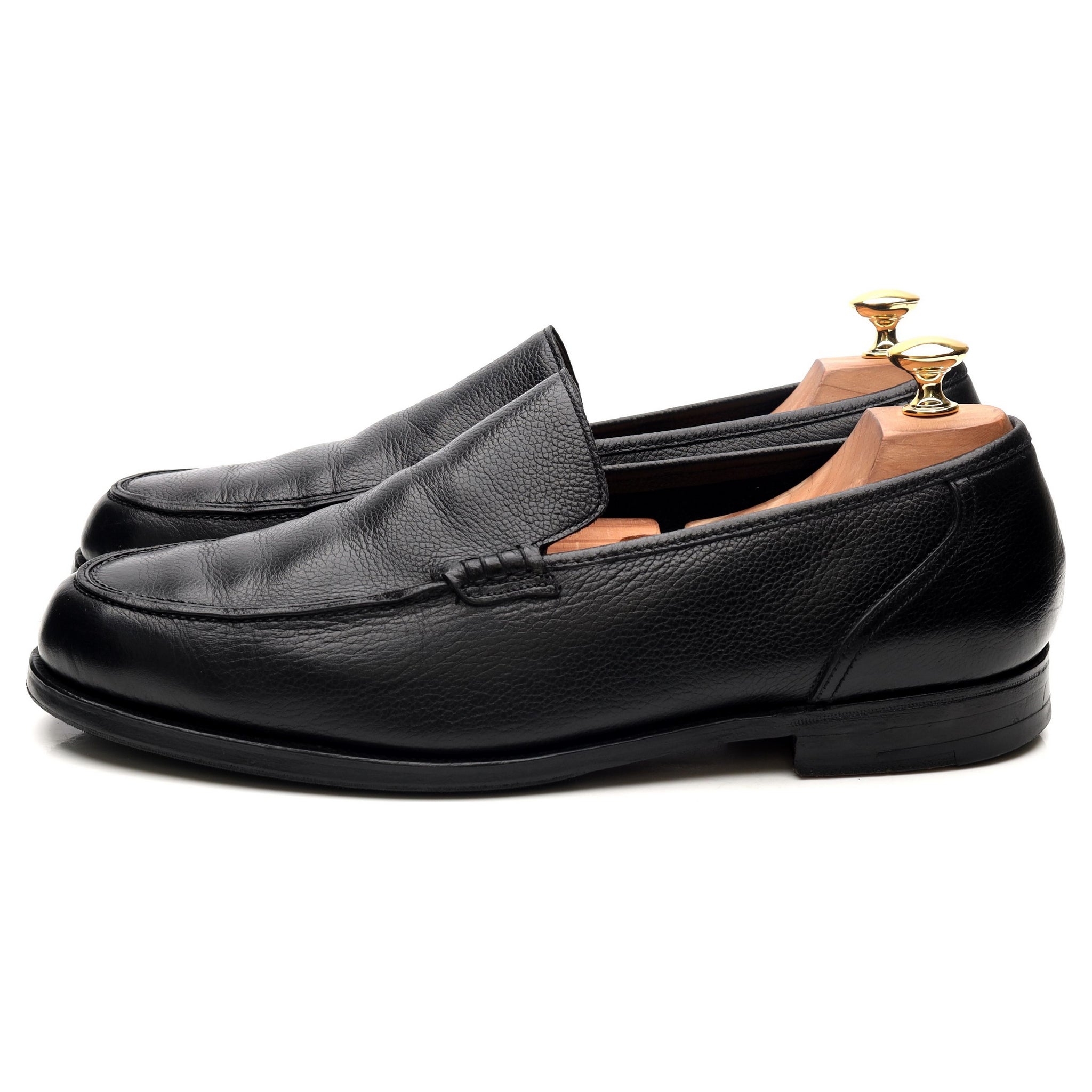 Crockett & Jones mocassin cuir noir UK11 non doublé