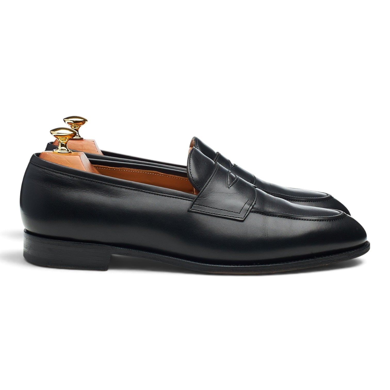 Edward Green Piccadilly mocassins cuir noir UK 9
