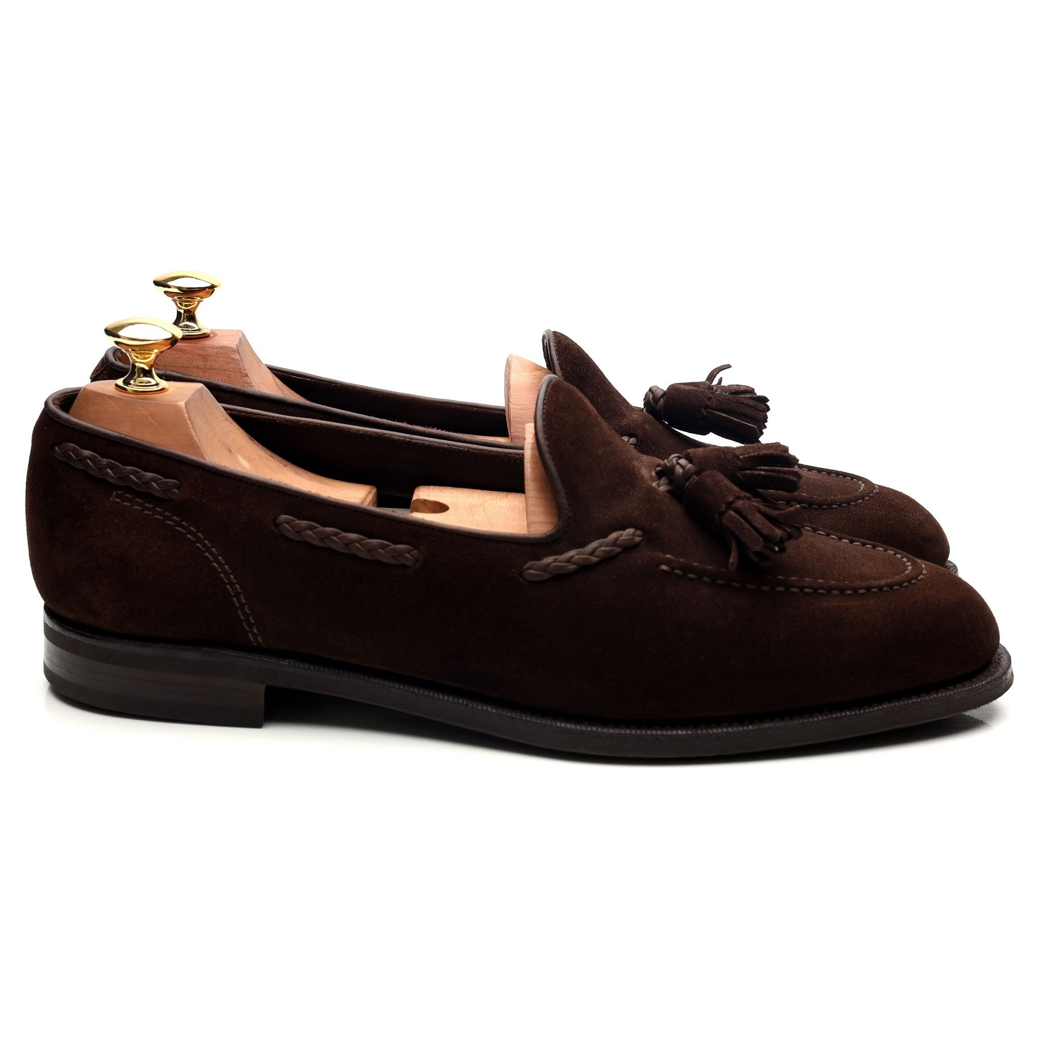 Edward Green Belgravia mocassins homme marron UK 9 daim