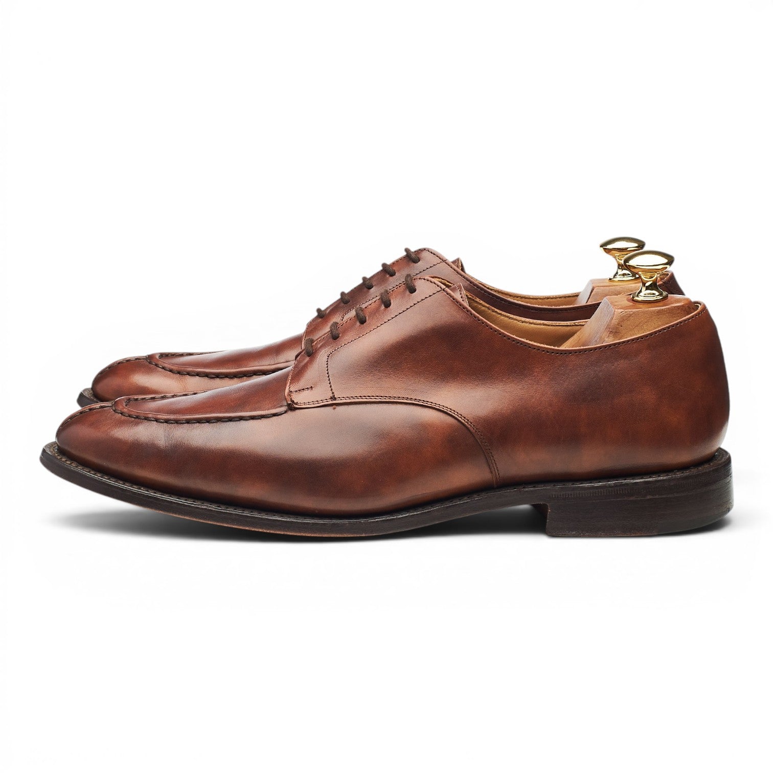 Tricker's Abingdon derby cuir marron museum UK 9