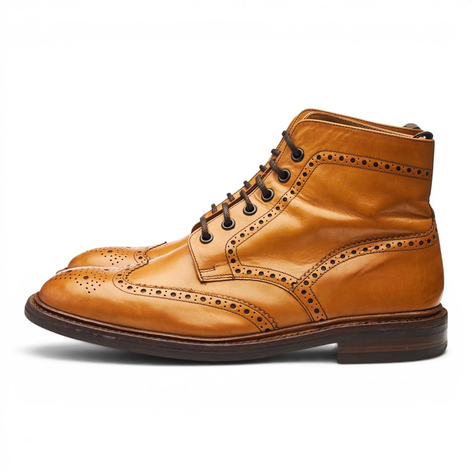 Loake 1880 Burford 2 boots cuir marron UK 8,5 semelle cuir