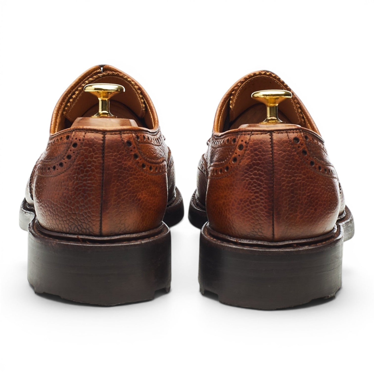 Holland & Holland derby brogue grain marron UK 8
