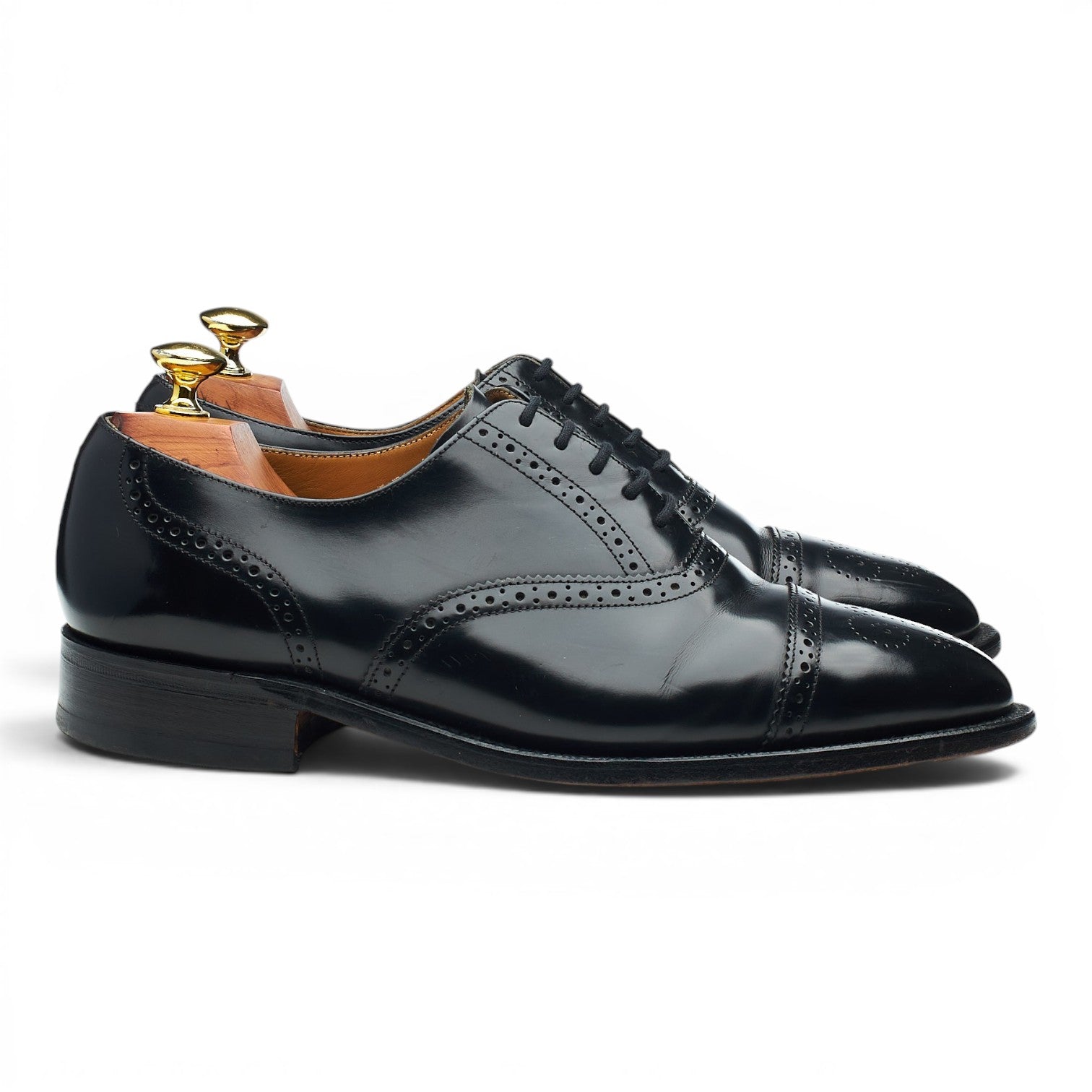 Barker Alfred richelieu brogue cuir noir 7.5 G