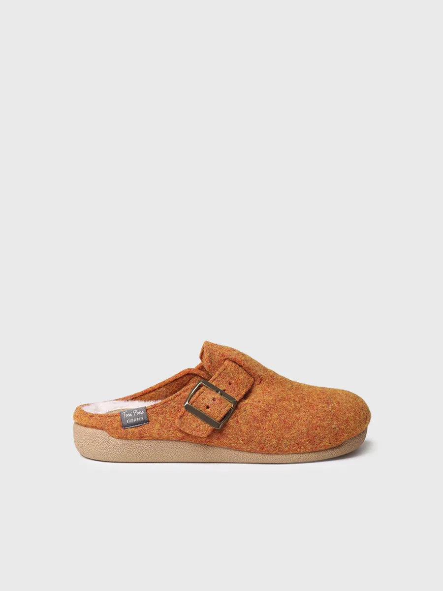 Toni Pons Mima-FP sabot feutre femme boucle orange