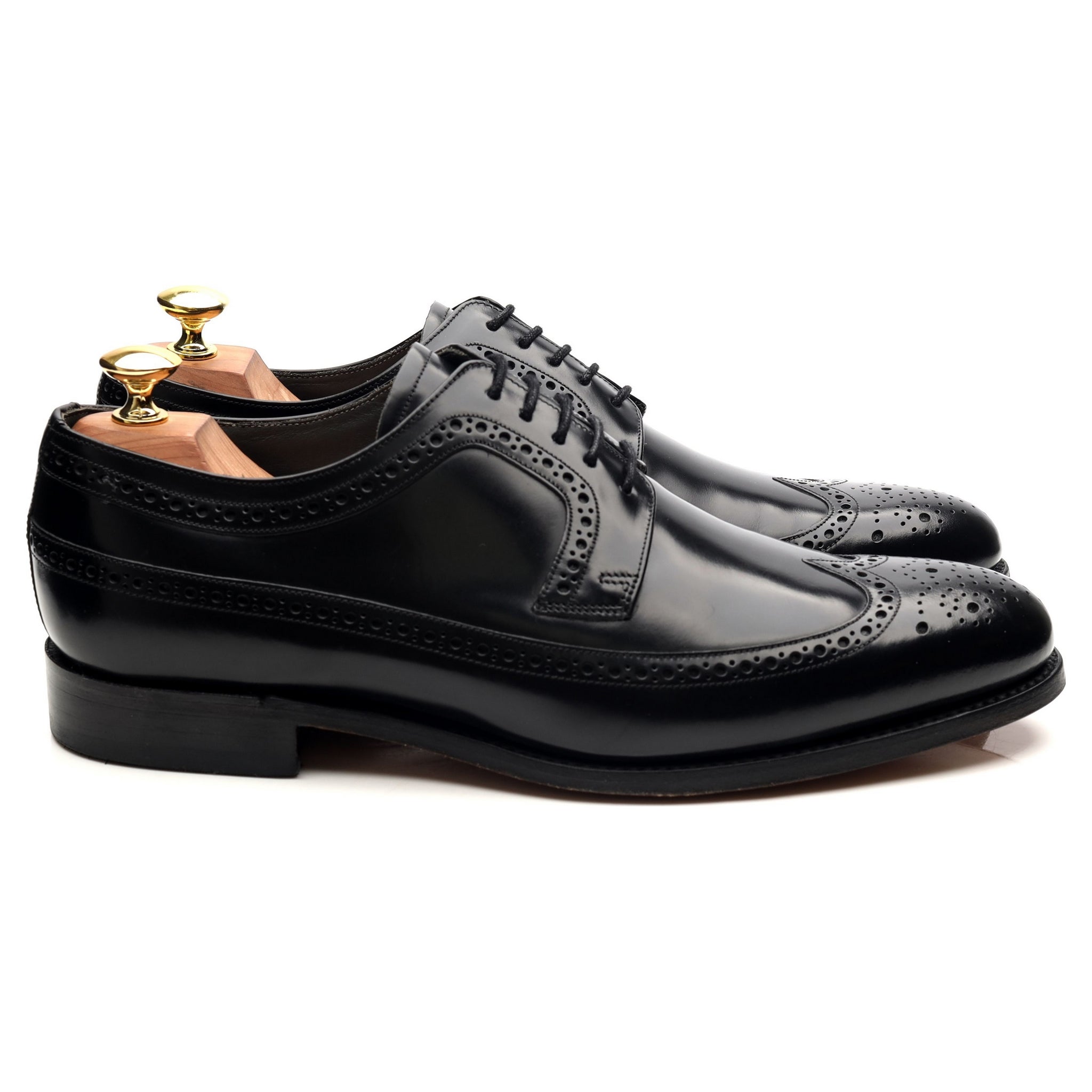 Barker Woodbridge derby cuir noir brogue pointure UK 8