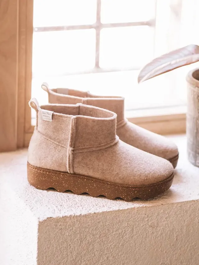 Toni Pons Jiana-FR chaussons feutre recyclé beige femme