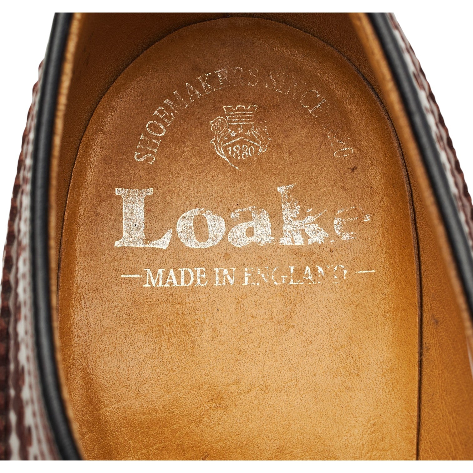 Loake 803 derbys brogues cuir bordeaux UK 8,5
