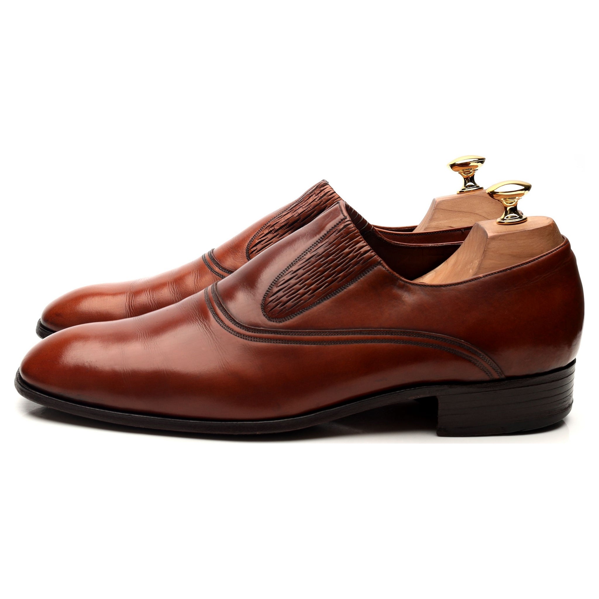 Henry Maxwell mocassin cuir marron UK 10 slip-on