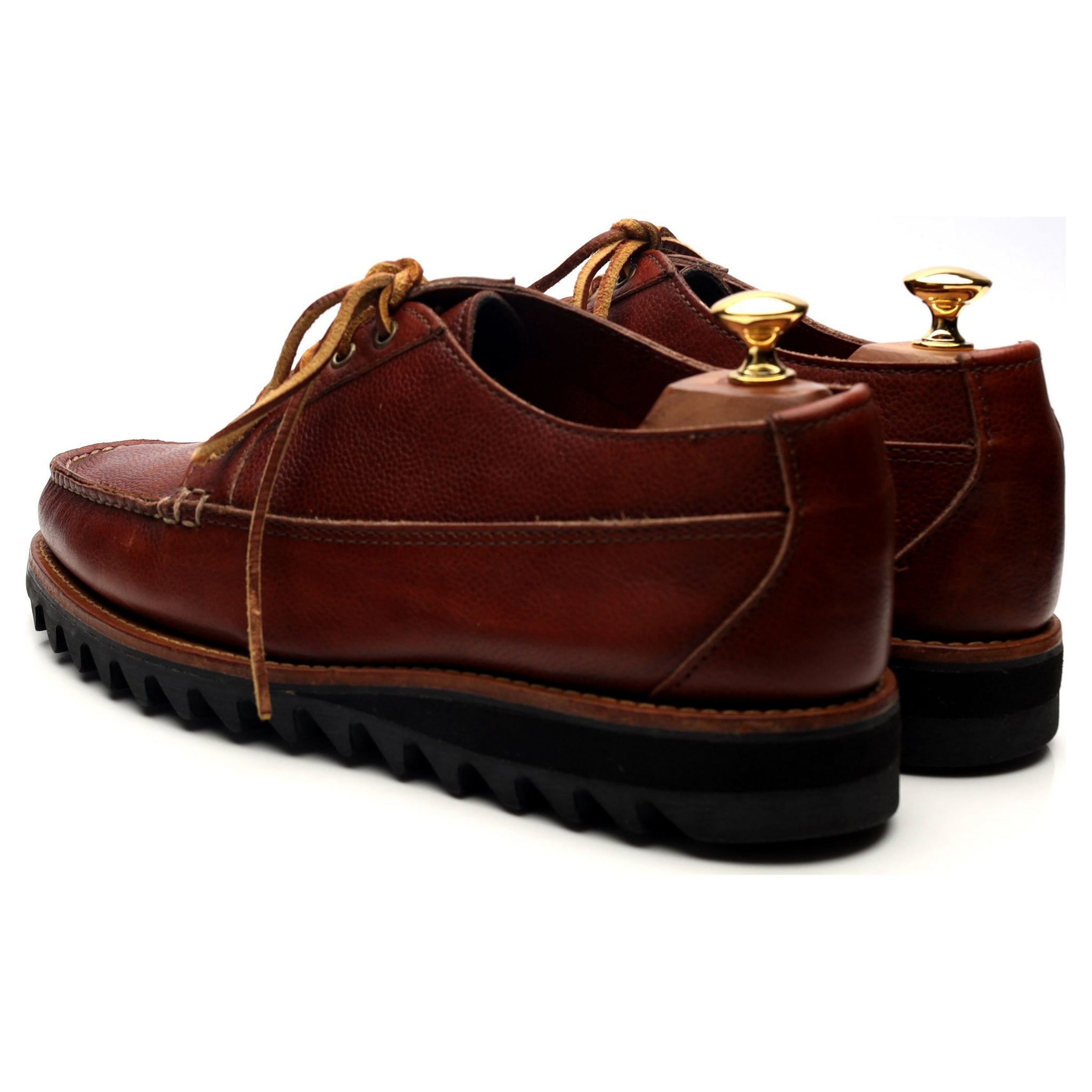 Yuketen derby moc toe cuir grainé marron pointure UK 8