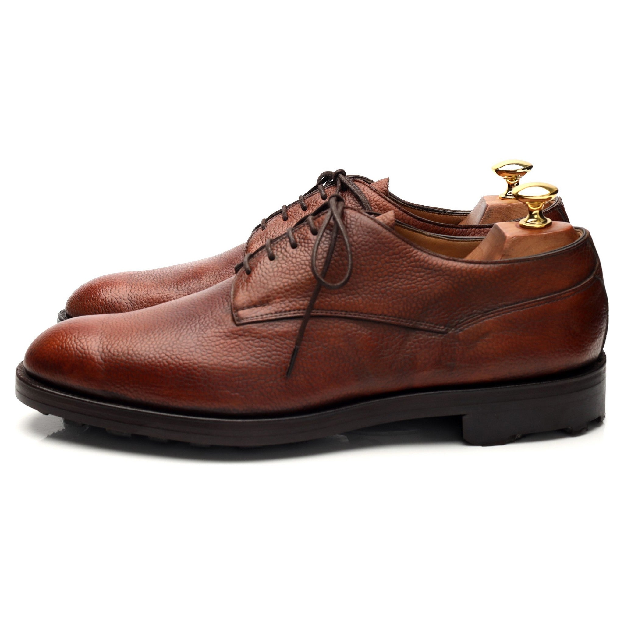 Edward Green Cortina derbies cuir grainé marron clair 9 UK