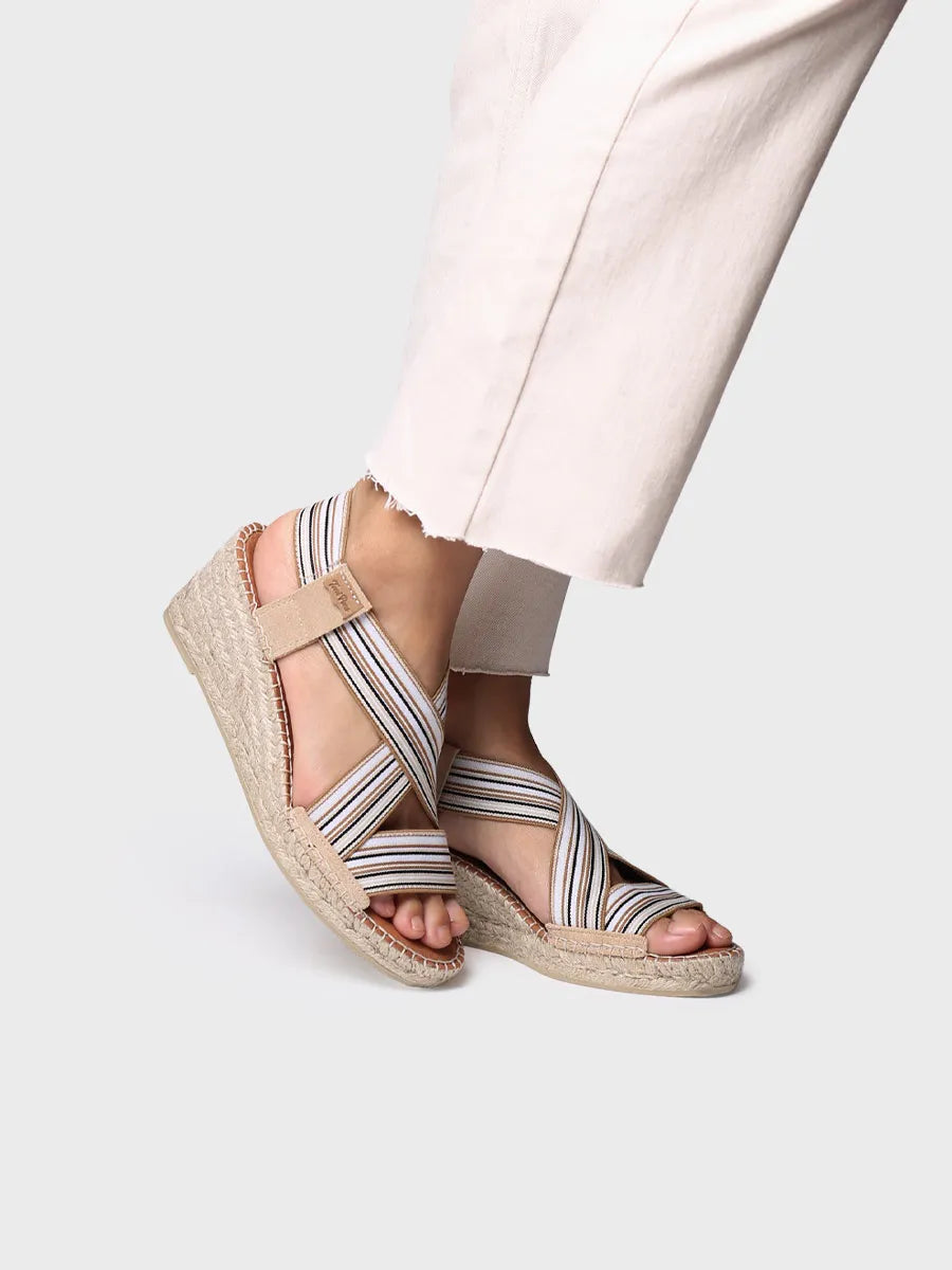 Toni Pons Tina espadrilles compensées femme beige