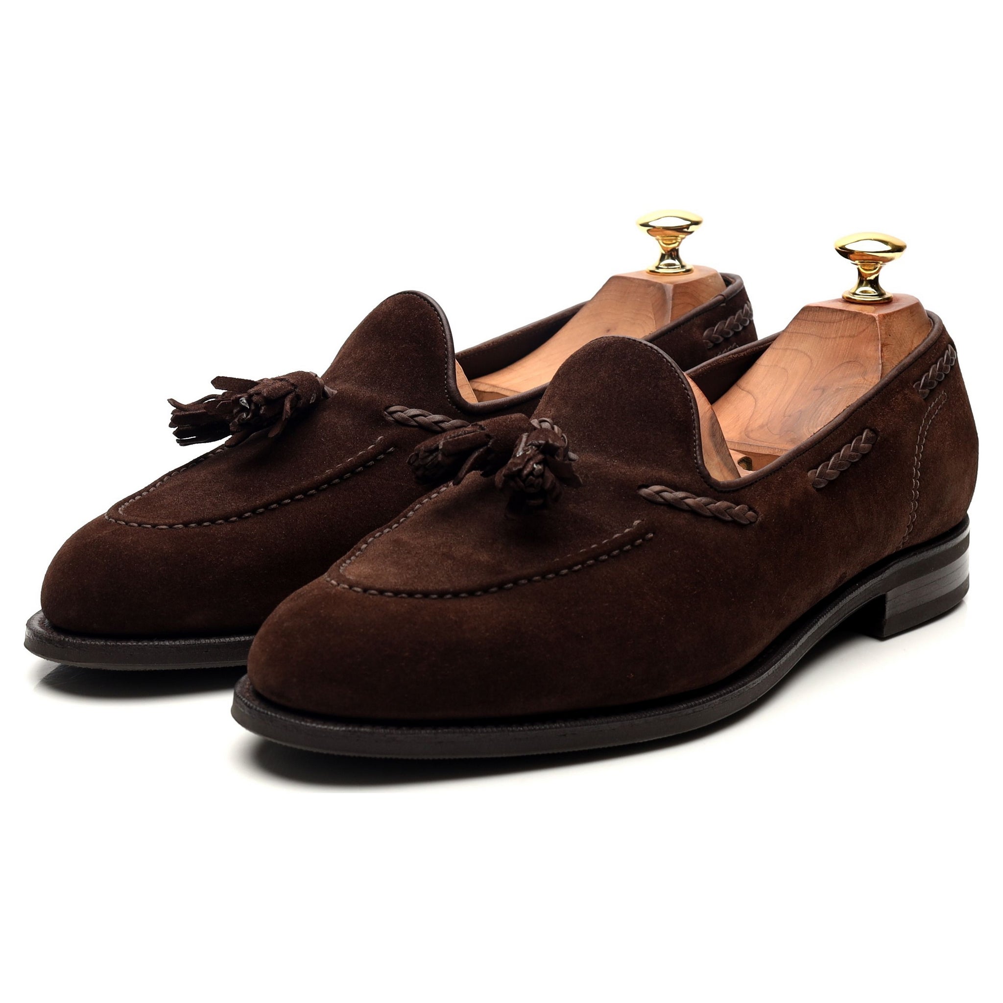 Edward Green Belgravia mocassins homme marron UK 9 daim