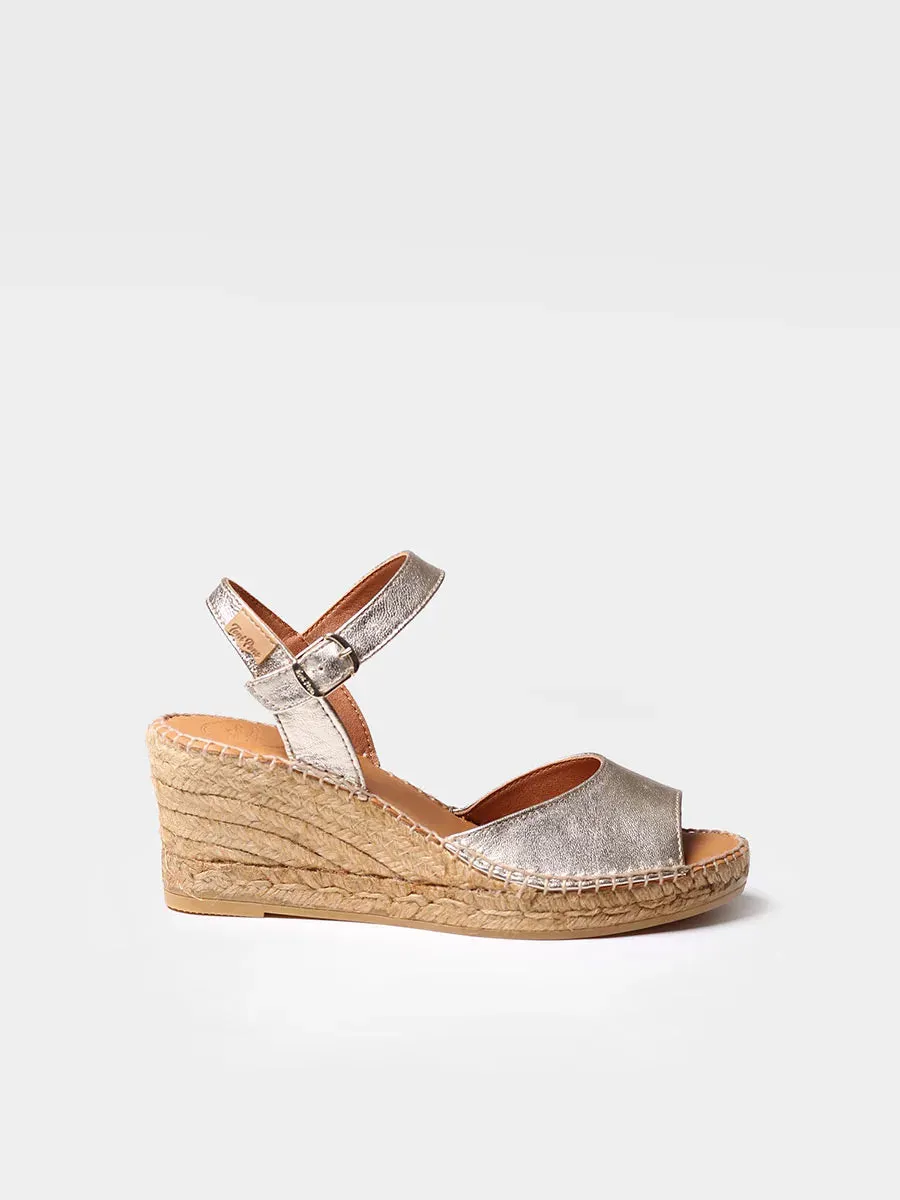 Toni Pons Sia-P espadrilles cuir femme platine